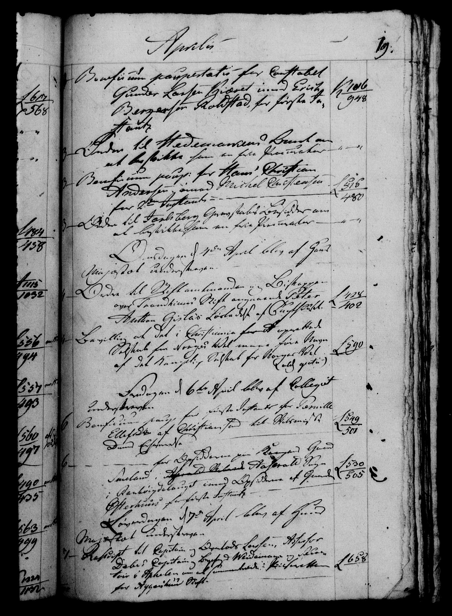Danske Kanselli 1800-1814, RA/EA-3024/H/Hf/Hfb/Hfbc/L0011: Underskrivelsesbok m. register, 1810, s. 19