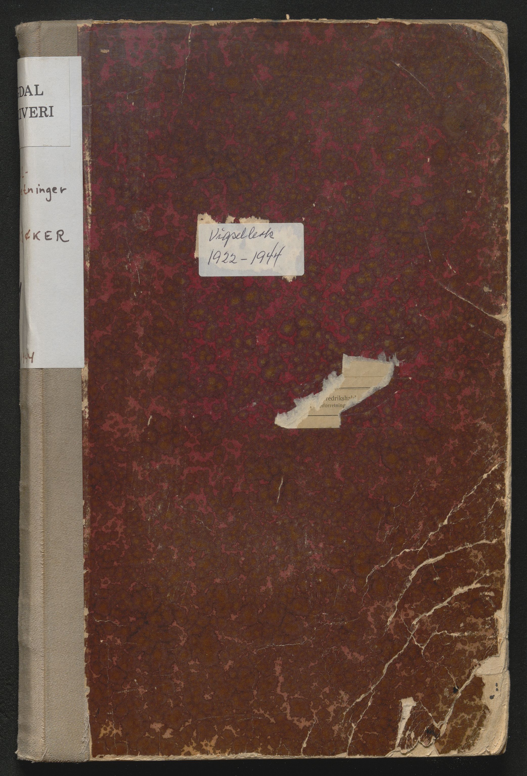 Hallingdal sorenskriveri, AV/SAKO-A-121/L/Lb/L0001: Vigselsbok, 1922-1944