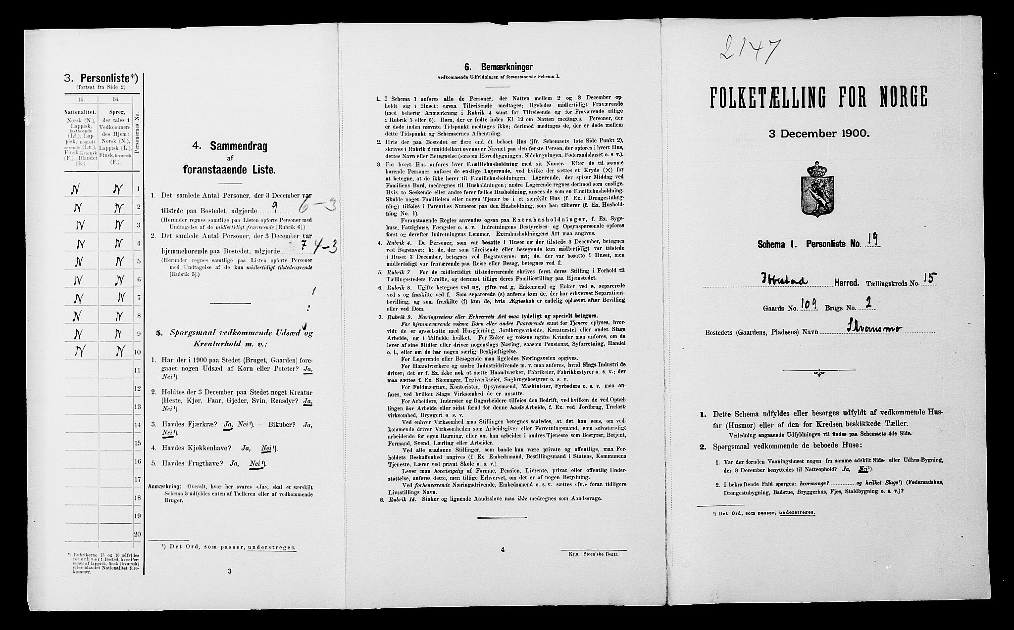 SATØ, Folketelling 1900 for 1917 Ibestad herred, 1900, s. 2071