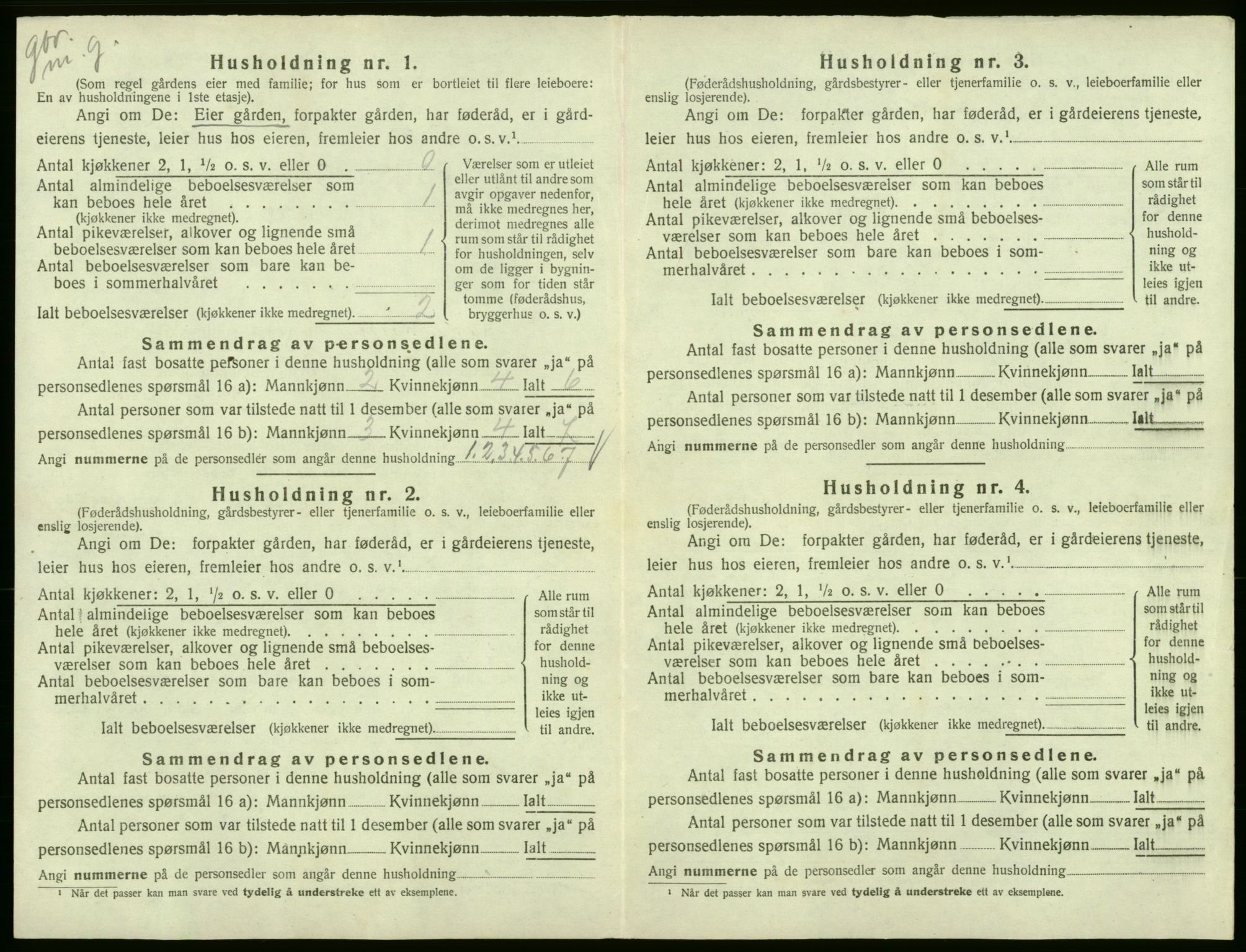 SAB, Folketelling 1920 for 1230 Ullensvang herred, 1920, s. 47