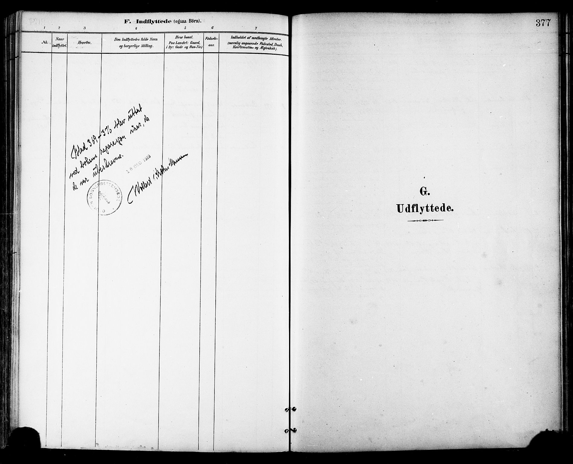 Ministerialprotokoller, klokkerbøker og fødselsregistre - Nordland, AV/SAT-A-1459/866/L0938: Ministerialbok nr. 866A01, 1879-1893, s. 377