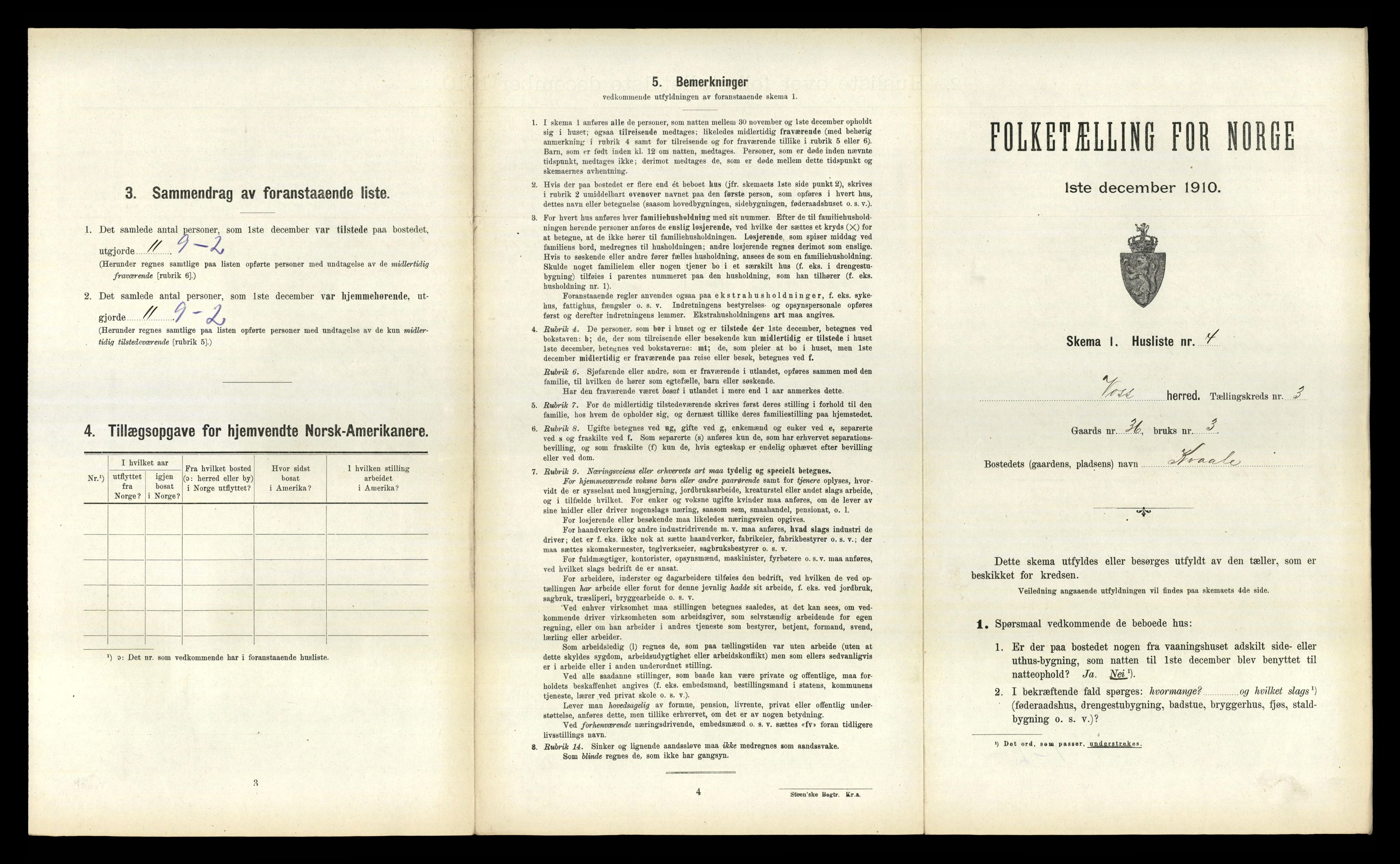 RA, Folketelling 1910 for 1235 Voss herred, 1910, s. 340