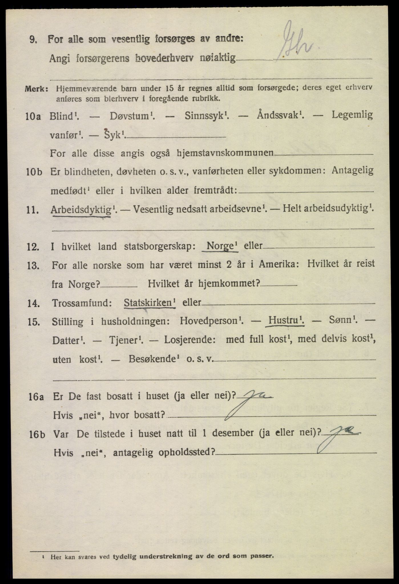 SAK, Folketelling 1920 for 1012 Oddernes herred, 1920, s. 5432