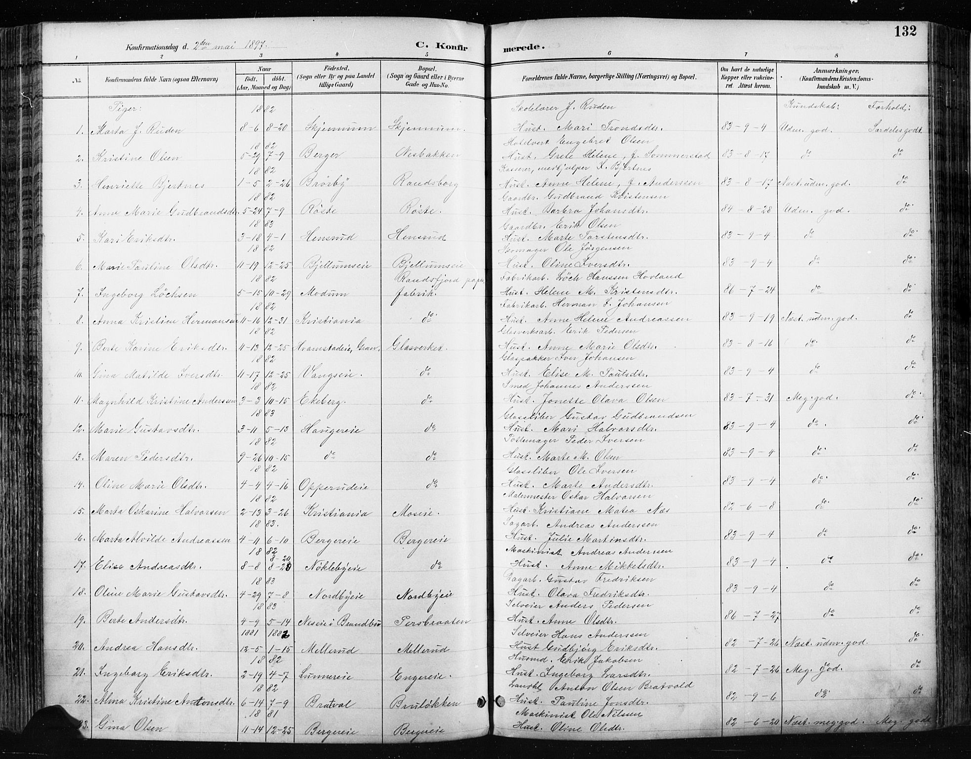 Jevnaker prestekontor, AV/SAH-PREST-116/H/Ha/Haa/L0009: Ministerialbok nr. 9, 1891-1901, s. 133