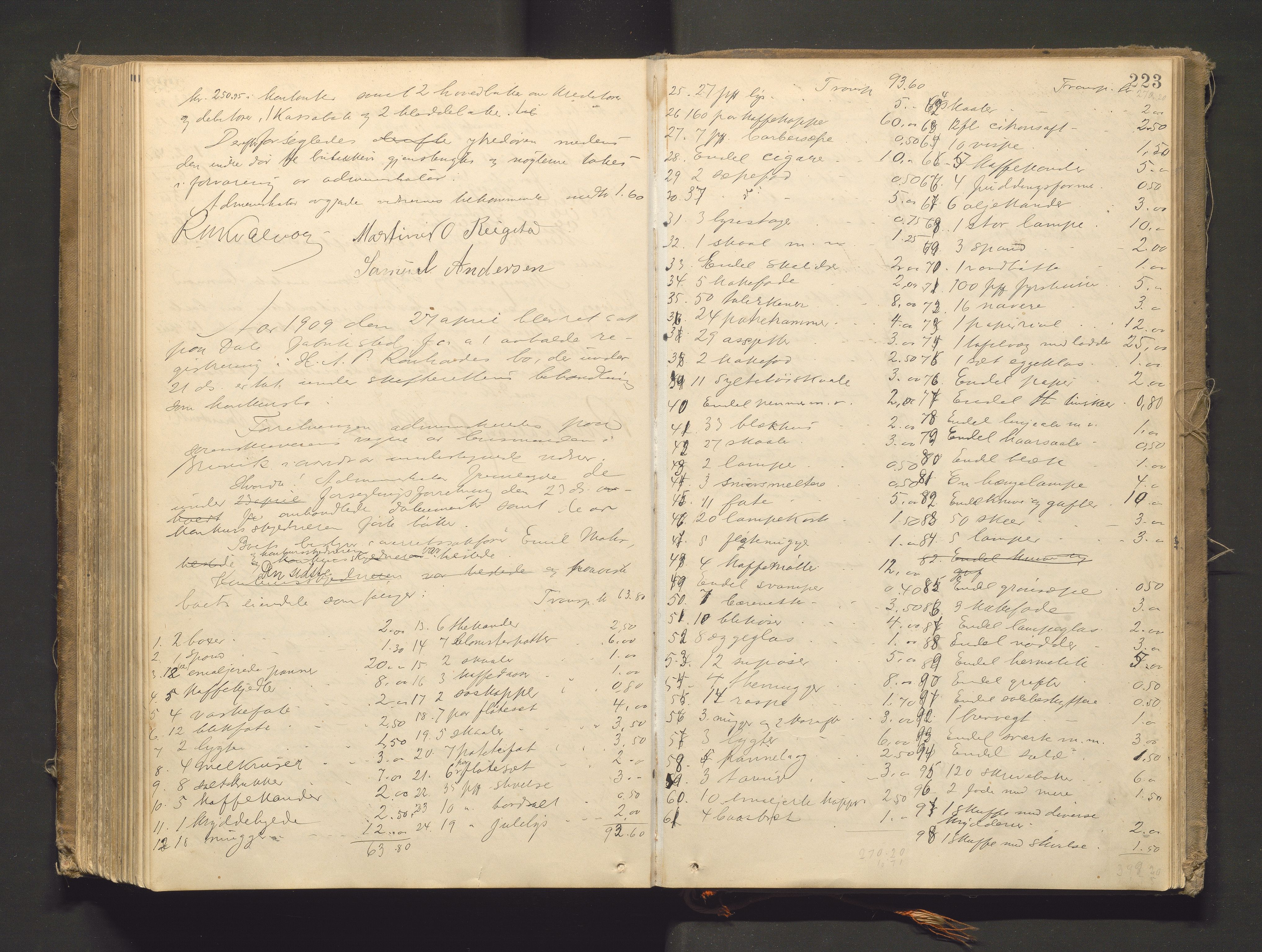 Lensmannen i Bruvik, AV/SAB-A-31301/0006/L0003: Registreringsprotokoll, 1884-1911, s. 222b-223a