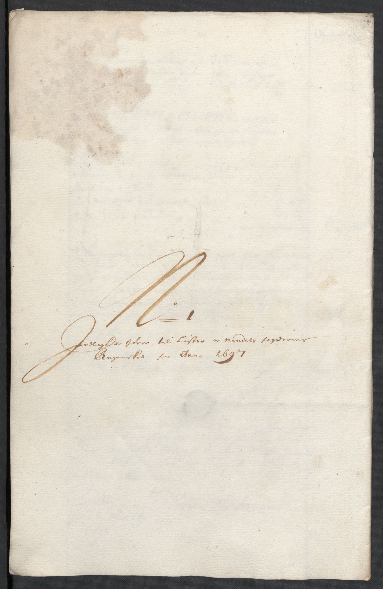 Rentekammeret inntil 1814, Reviderte regnskaper, Fogderegnskap, AV/RA-EA-4092/R43/L2546: Fogderegnskap Lista og Mandal, 1696-1697, s. 199