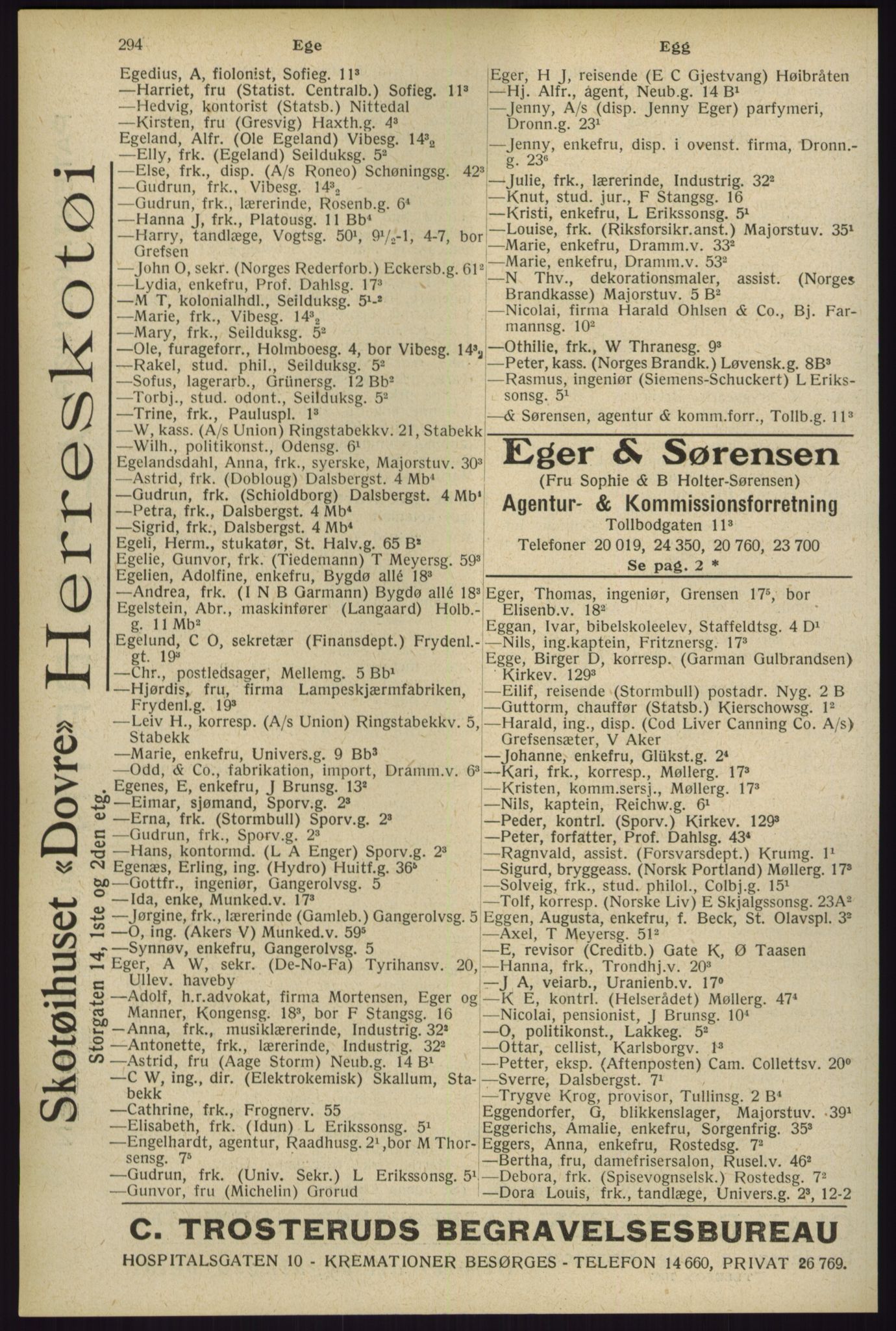 Kristiania/Oslo adressebok, PUBL/-, 1929, s. 294