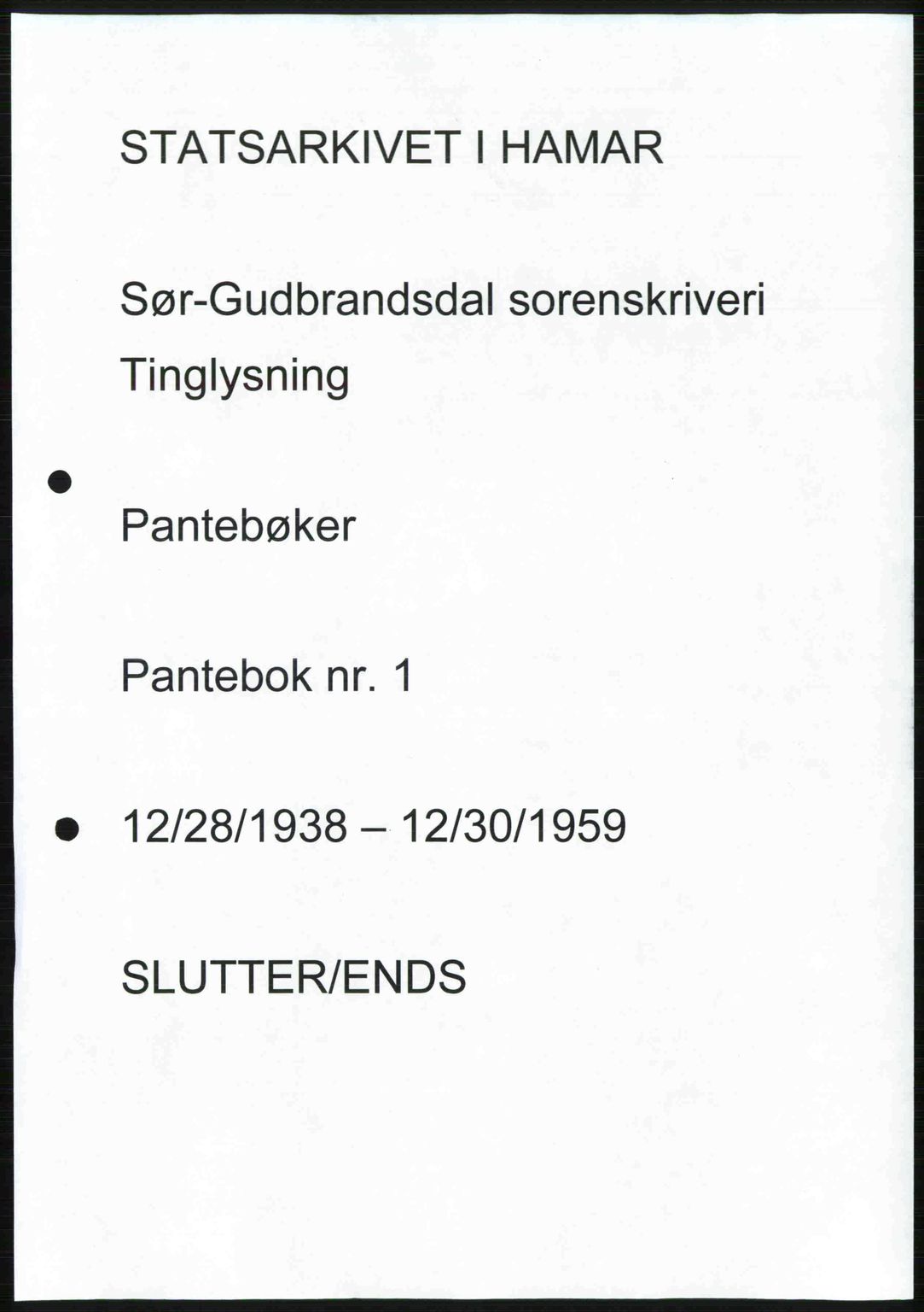 Sør-Gudbrandsdal tingrett, SAH/TING-004/H/Hb/Hbf/L0002: Pantebok nr. C1, 1938-1951