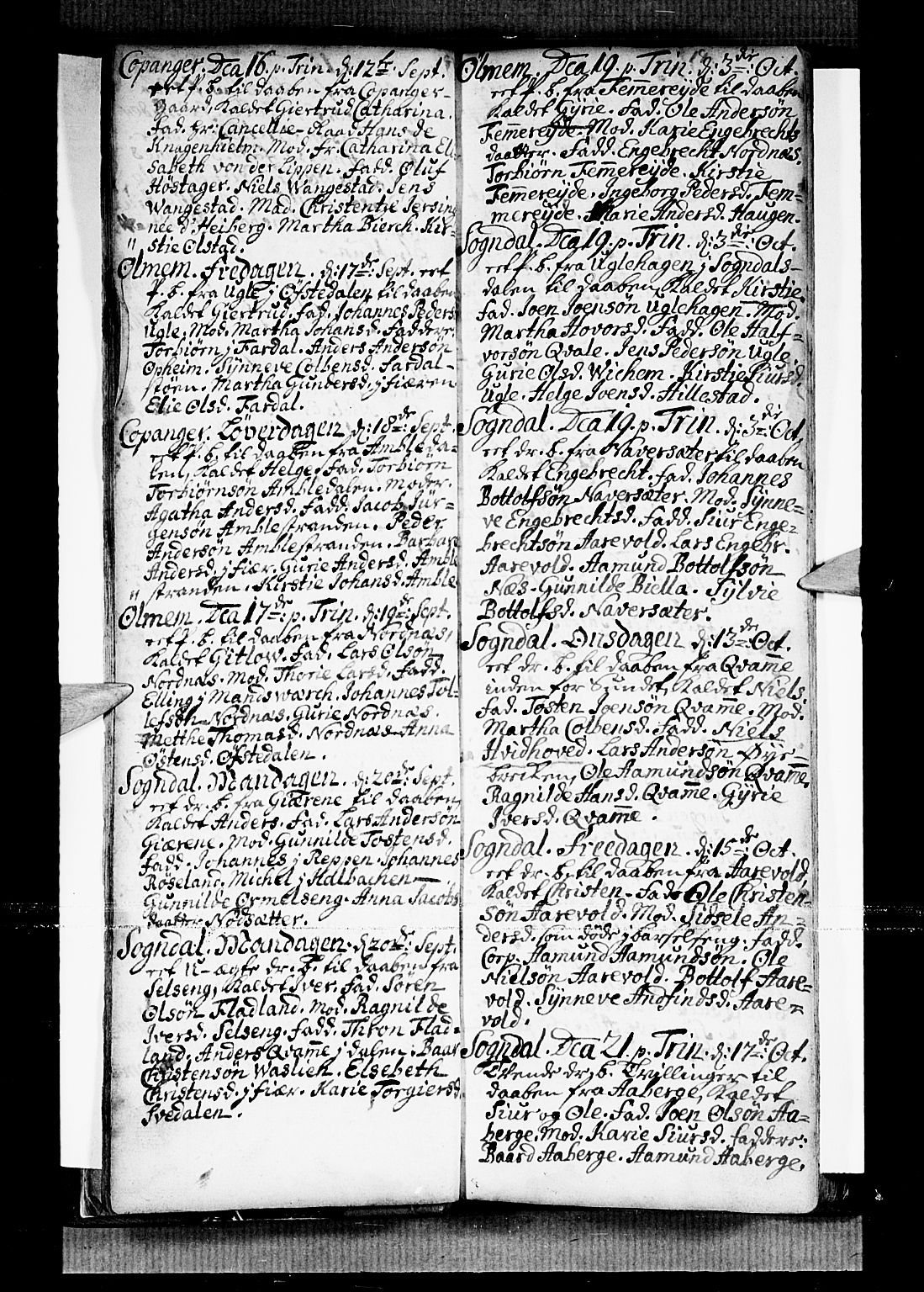 Sogndal sokneprestembete, AV/SAB-A-81301/H/Haa/Haaa/L0002: Ministerialbok nr. A 2, 1725-1741, s. 18