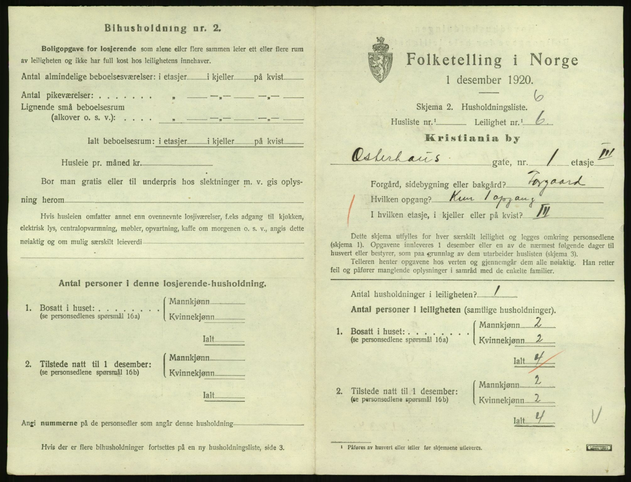 SAO, Folketelling 1920 for 0301 Kristiania kjøpstad, 1920, s. 78482