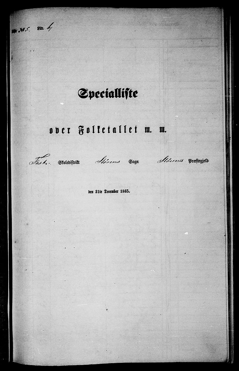 RA, Folketelling 1865 for 1648P Støren prestegjeld, 1865, s. 98