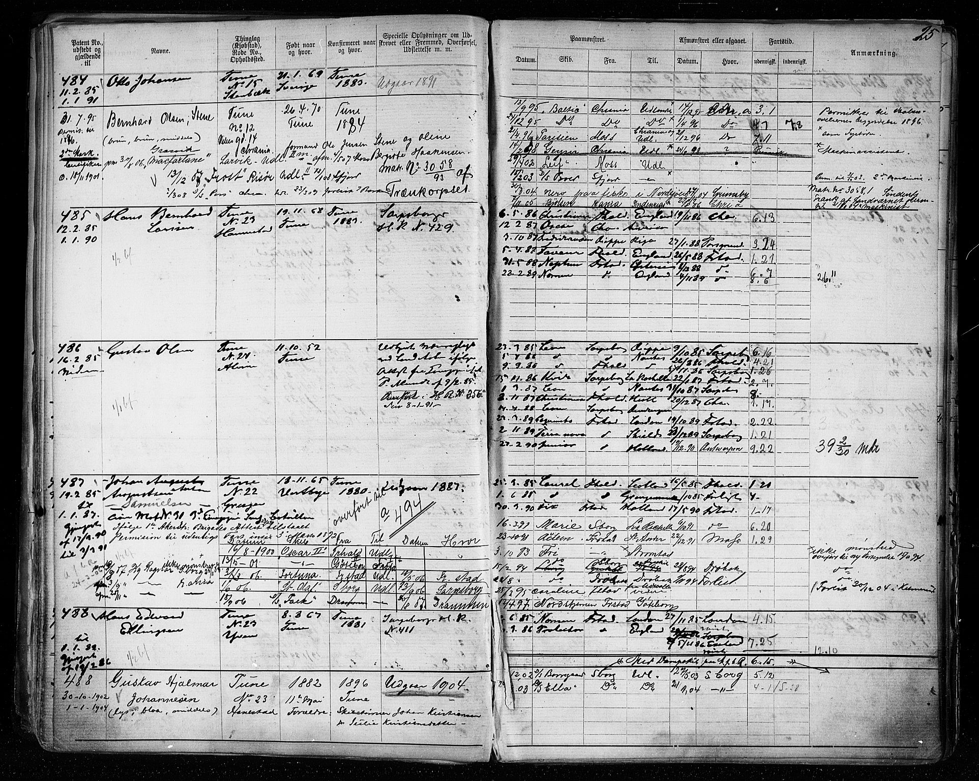 Sarpsborg mønstringskontor, AV/SAO-A-10569c/F/Fc/Fca/L0005: Annotasjonsrulle, 1881-1913, s. 28