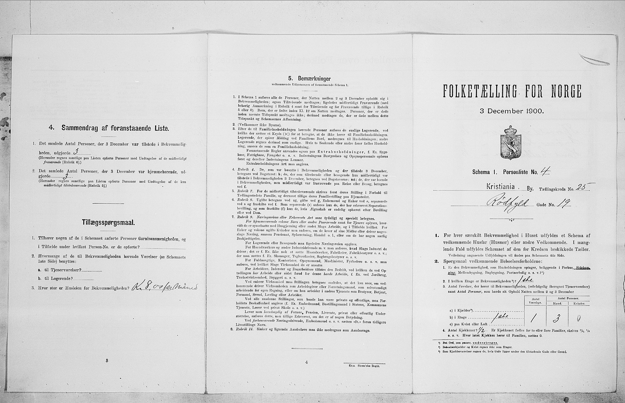 SAO, Folketelling 1900 for 0301 Kristiania kjøpstad, 1900, s. 77519