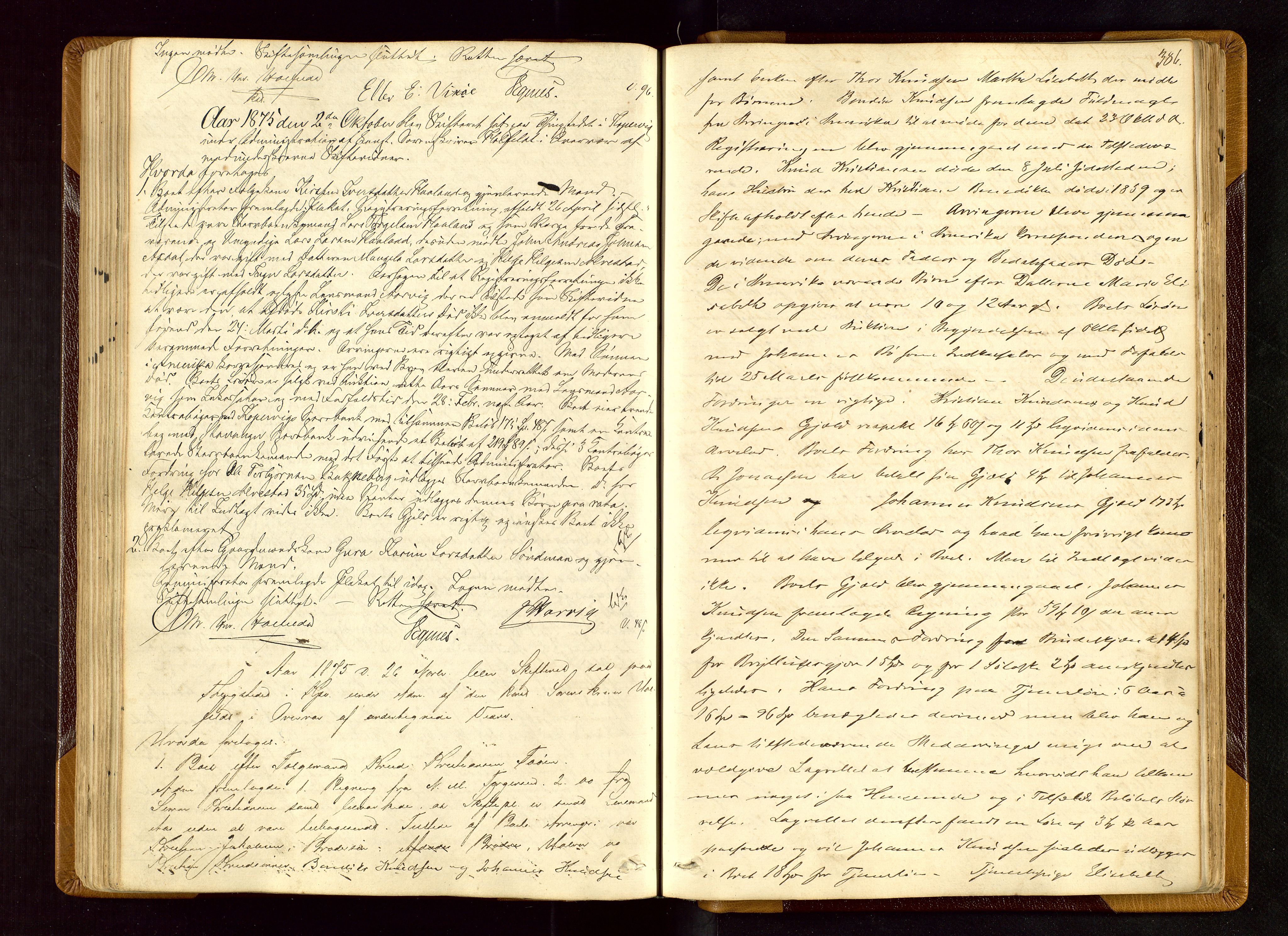 Karmsund sorenskriveri, AV/SAST-A-100311/01/IV/IVDBA/L0004: SKIFTEPROTOKOLL TORVESTAD, TYSVÆR, 1868-1877, s. 385b-386a