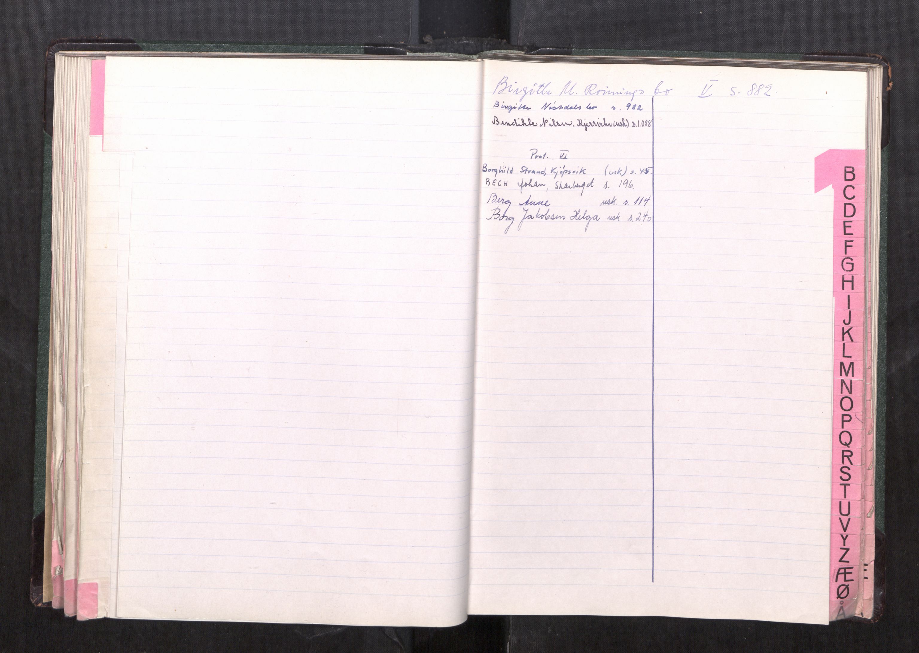 Steigen og Ofoten sorenskriveri, AV/SAT-A-0030/1/3/3C/L0003: Register til skifteslutningsprotokoll, 1948-1971