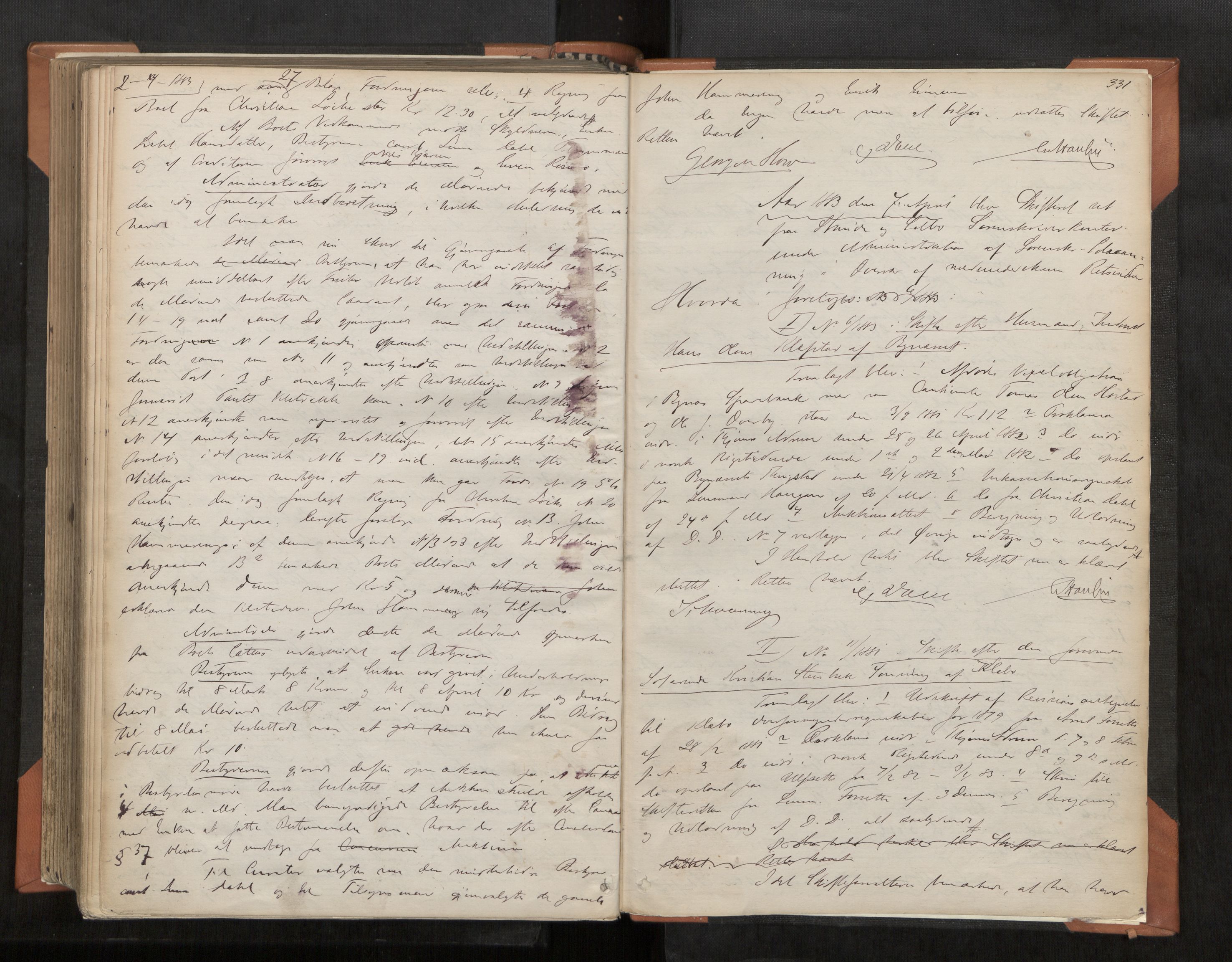 Strinda og Selbu sorenskriveri, AV/SAT-A-0015/3/3B/L0004: Skifteforhandlingsprot. 4 4, 1866-1883, s. 331