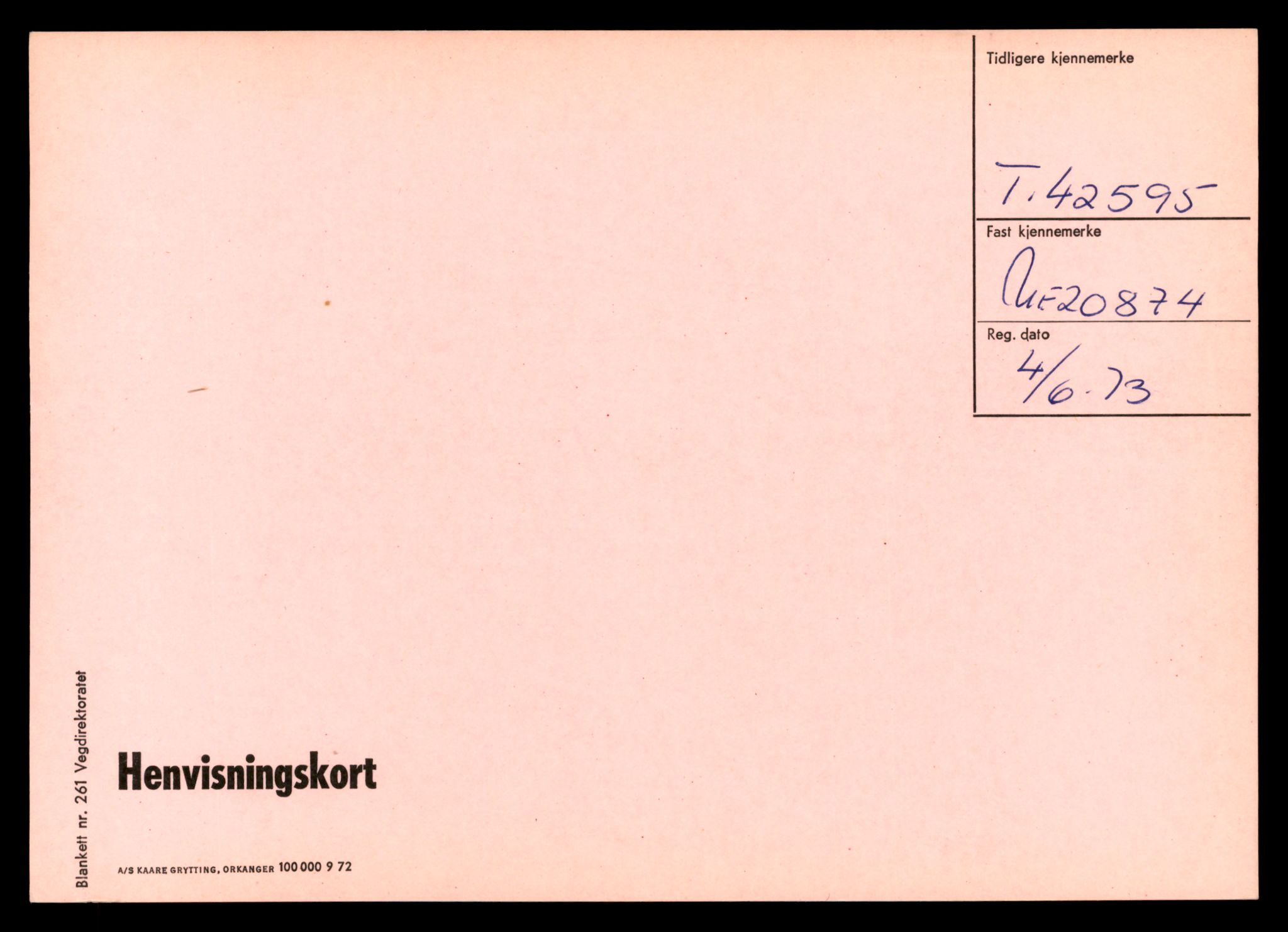 Møre og Romsdal vegkontor - Ålesund trafikkstasjon, AV/SAT-A-4099/F/Ff/L0008: Overførings-/henvisningskort T 42590 - T 45209, 1927-1998, s. 5