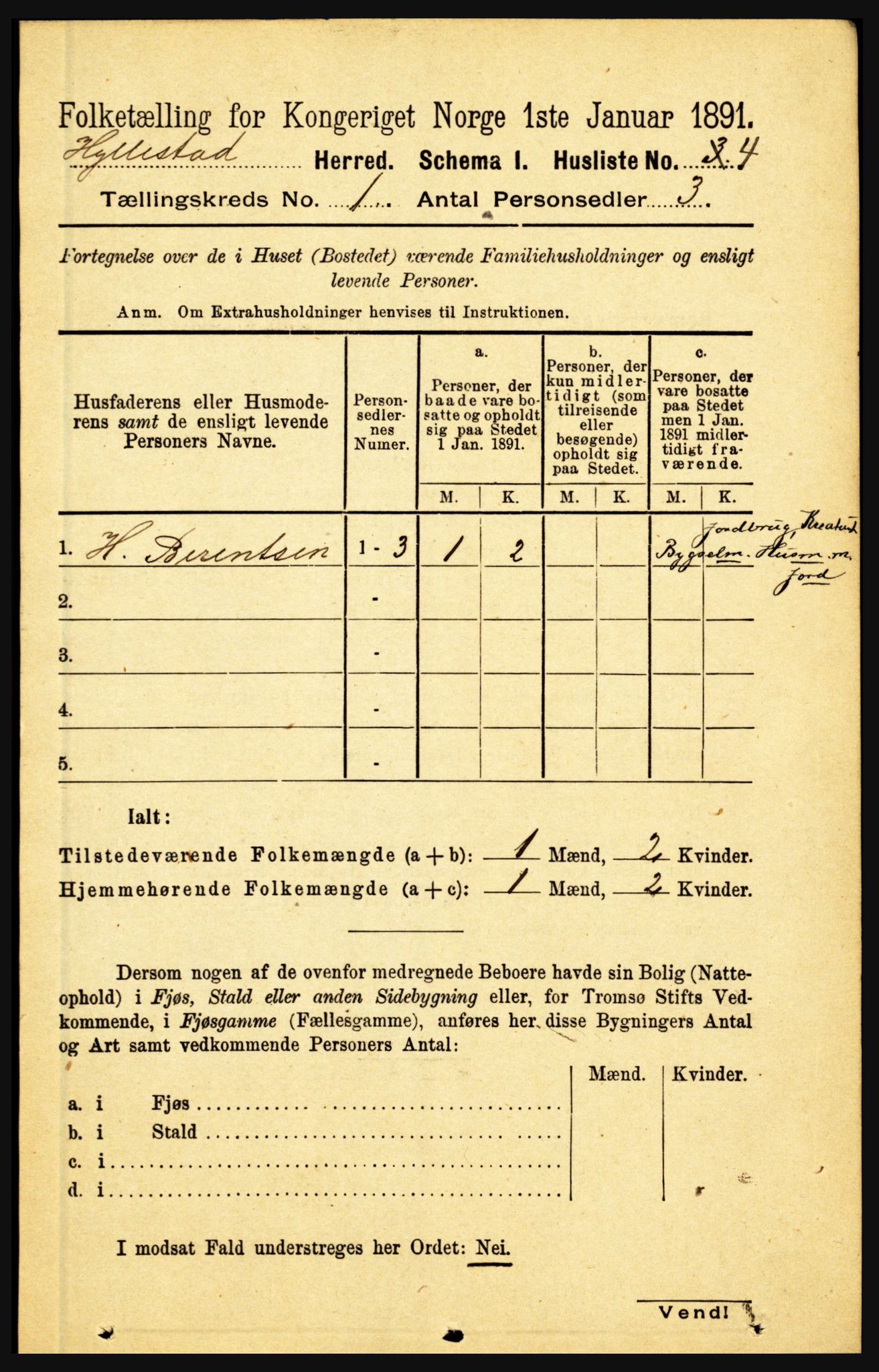 RA, Folketelling 1891 for 1413 Hyllestad herred, 1891, s. 44