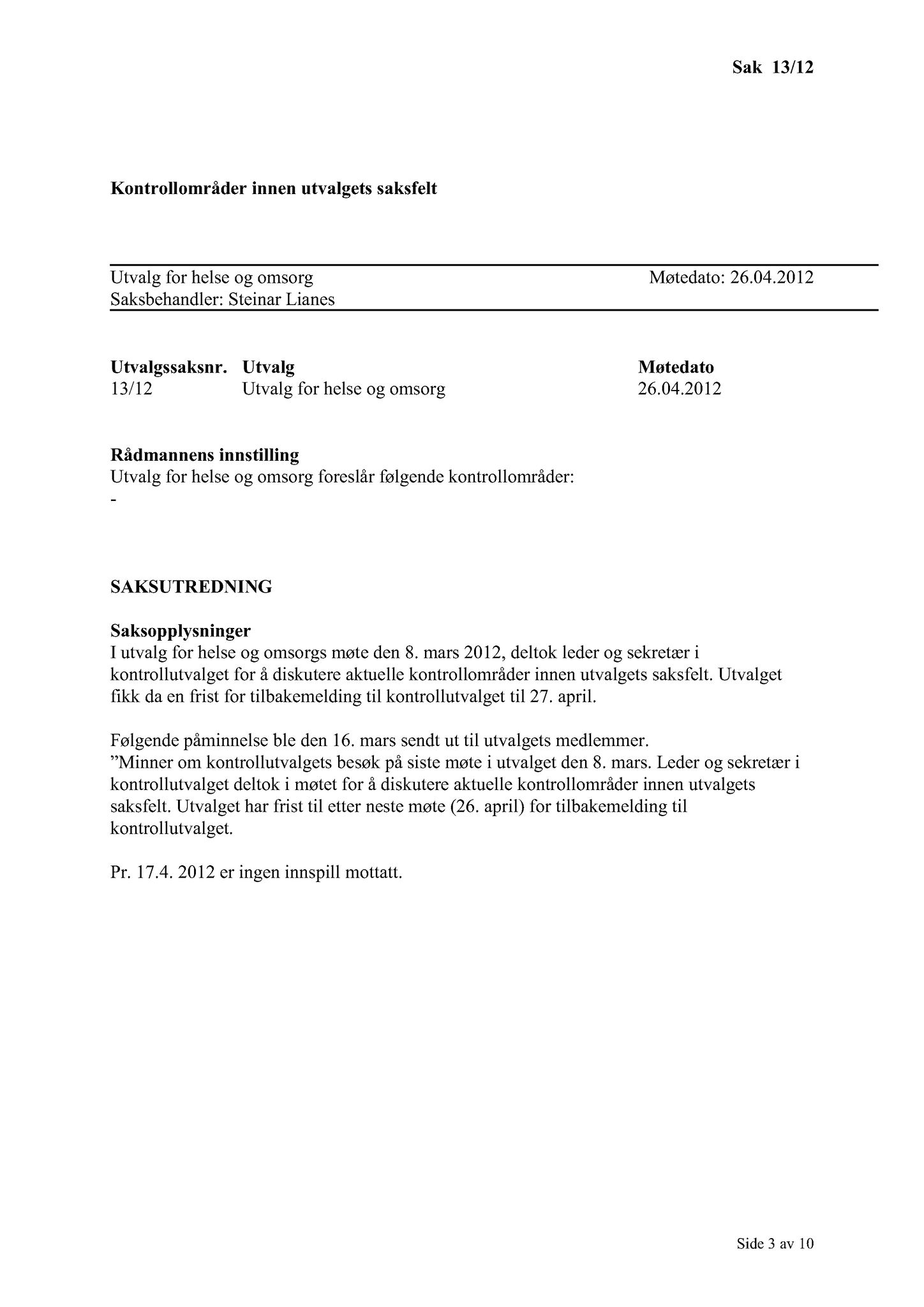 Klæbu Kommune, TRKO/KK/05-UOm/L003: Utvalg for omsorg - Møtedokumenter, 2012, s. 126