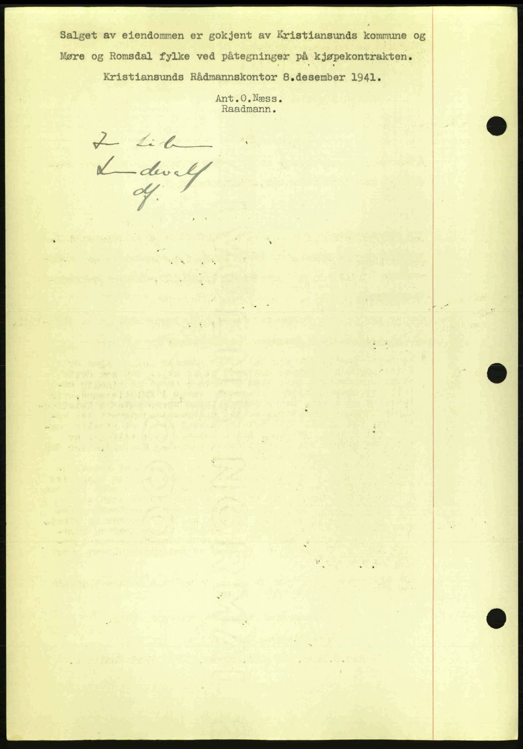 Kristiansund byfogd, AV/SAT-A-4587/A/27: Pantebok nr. 34, 1941-1945, Dagboknr: 207/1942