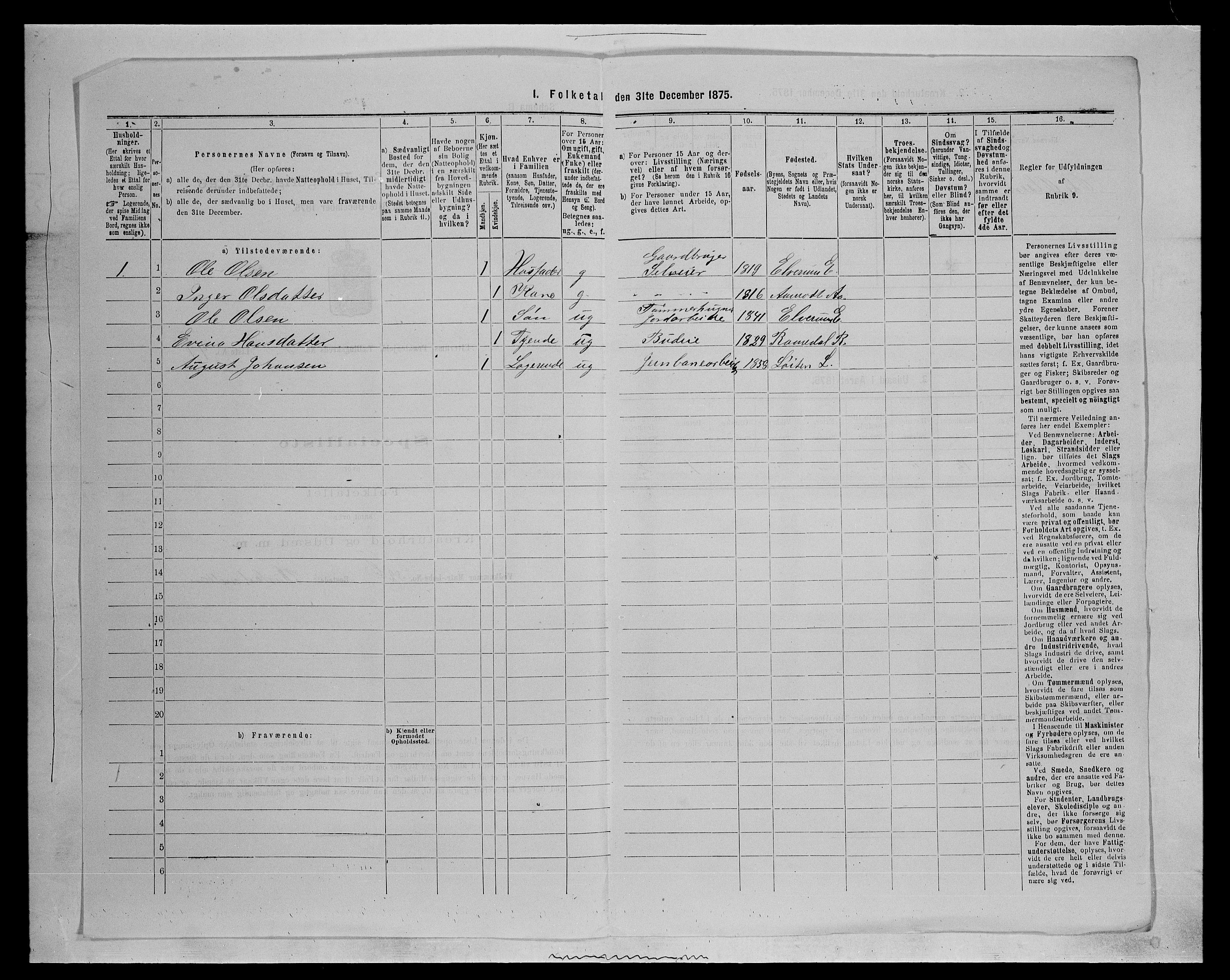 SAH, Folketelling 1875 for 0427P Elverum prestegjeld, 1875, s. 1318