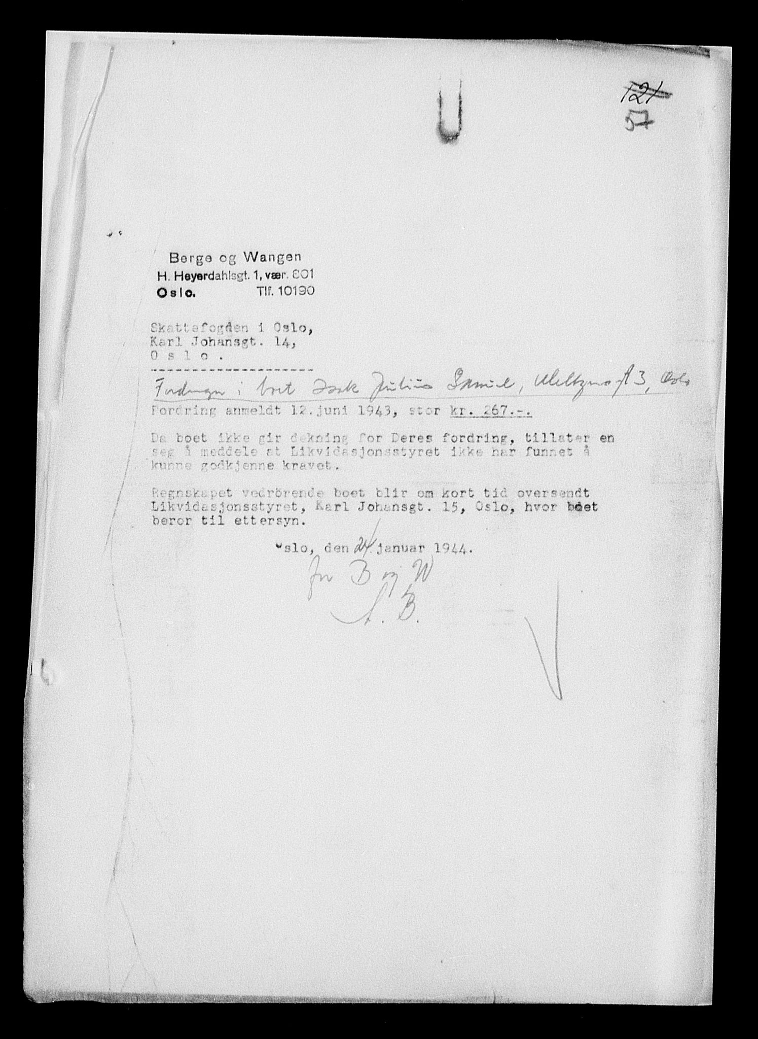 Justisdepartementet, Tilbakeføringskontoret for inndratte formuer, AV/RA-S-1564/H/Hc/Hcc/L0976: --, 1945-1947, s. 775