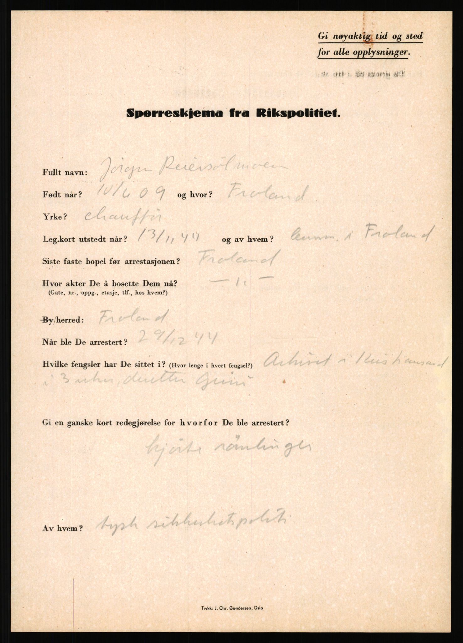 Rikspolitisjefen, AV/RA-S-1560/L/L0014: Pettersen, Aksel - Savosnick, Ernst, 1940-1945, s. 427