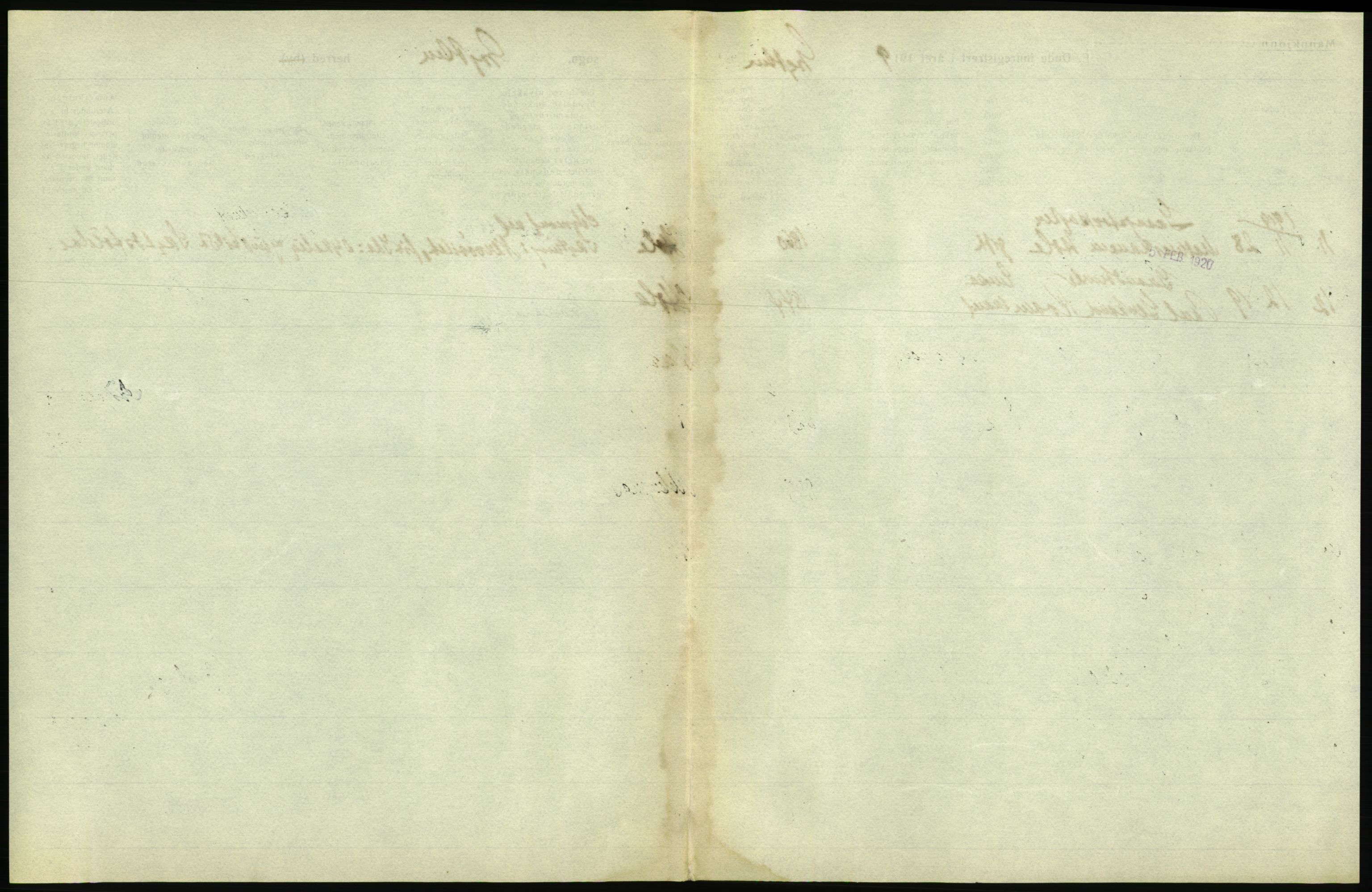 Statistisk sentralbyrå, Sosiodemografiske emner, Befolkning, AV/RA-S-2228/D/Df/Dfb/Dfbi/L0042: Møre fylke: Døde. Bygder og byer., 1919, s. 105