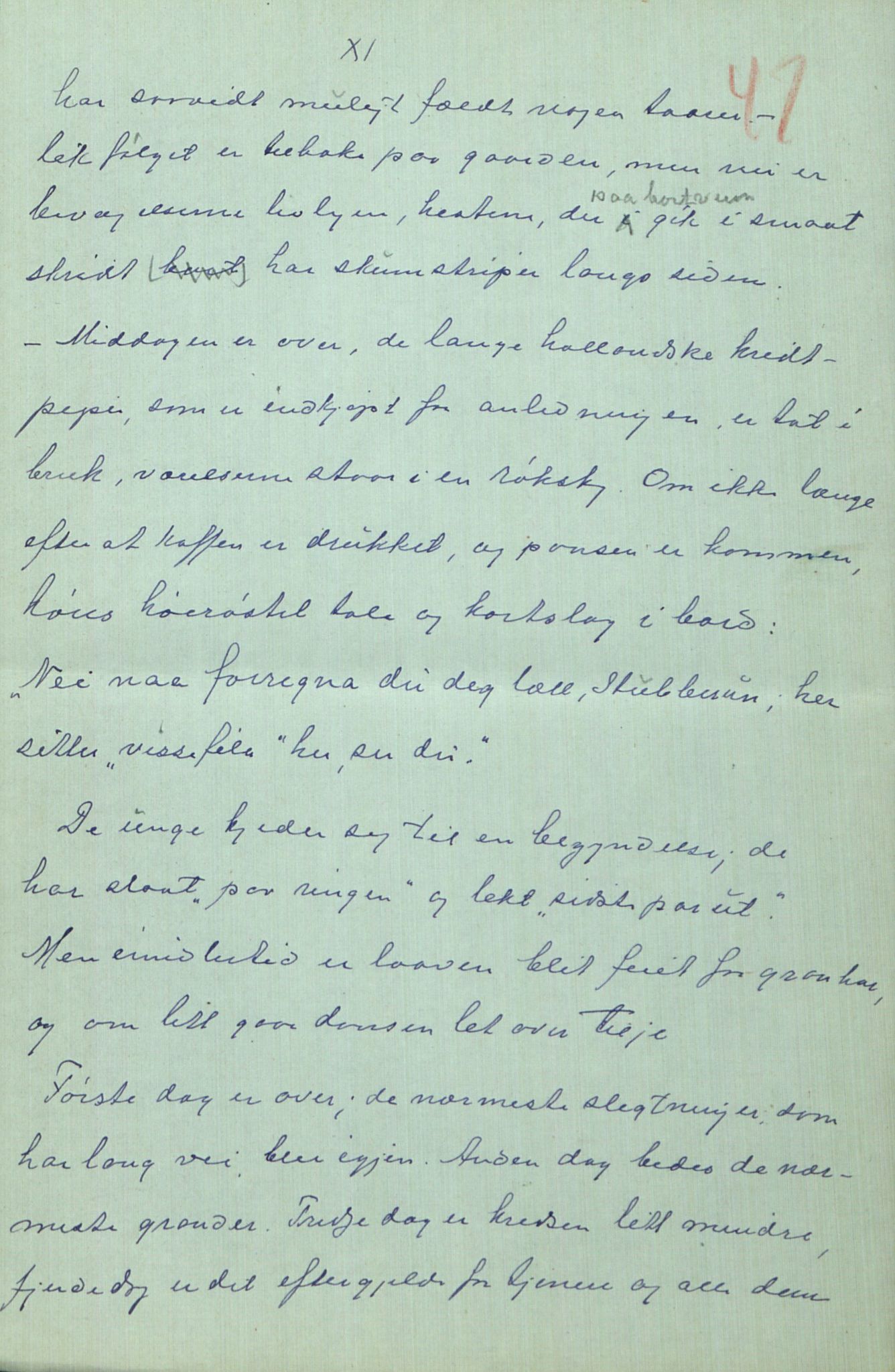 Rikard Berge, TEMU/TGM-A-1003/F/L0014/0040: 471-512 / 510 Brev til Berge frå Hankenæs + oppskrifter som H. kallar for sine, 1915-1917, s. 47
