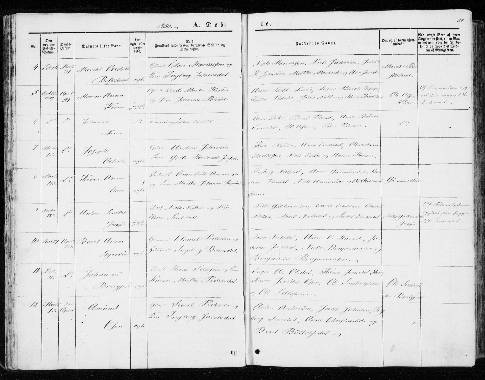 Ministerialprotokoller, klokkerbøker og fødselsregistre - Sør-Trøndelag, SAT/A-1456/657/L0704: Ministerialbok nr. 657A05, 1846-1857, s. 34