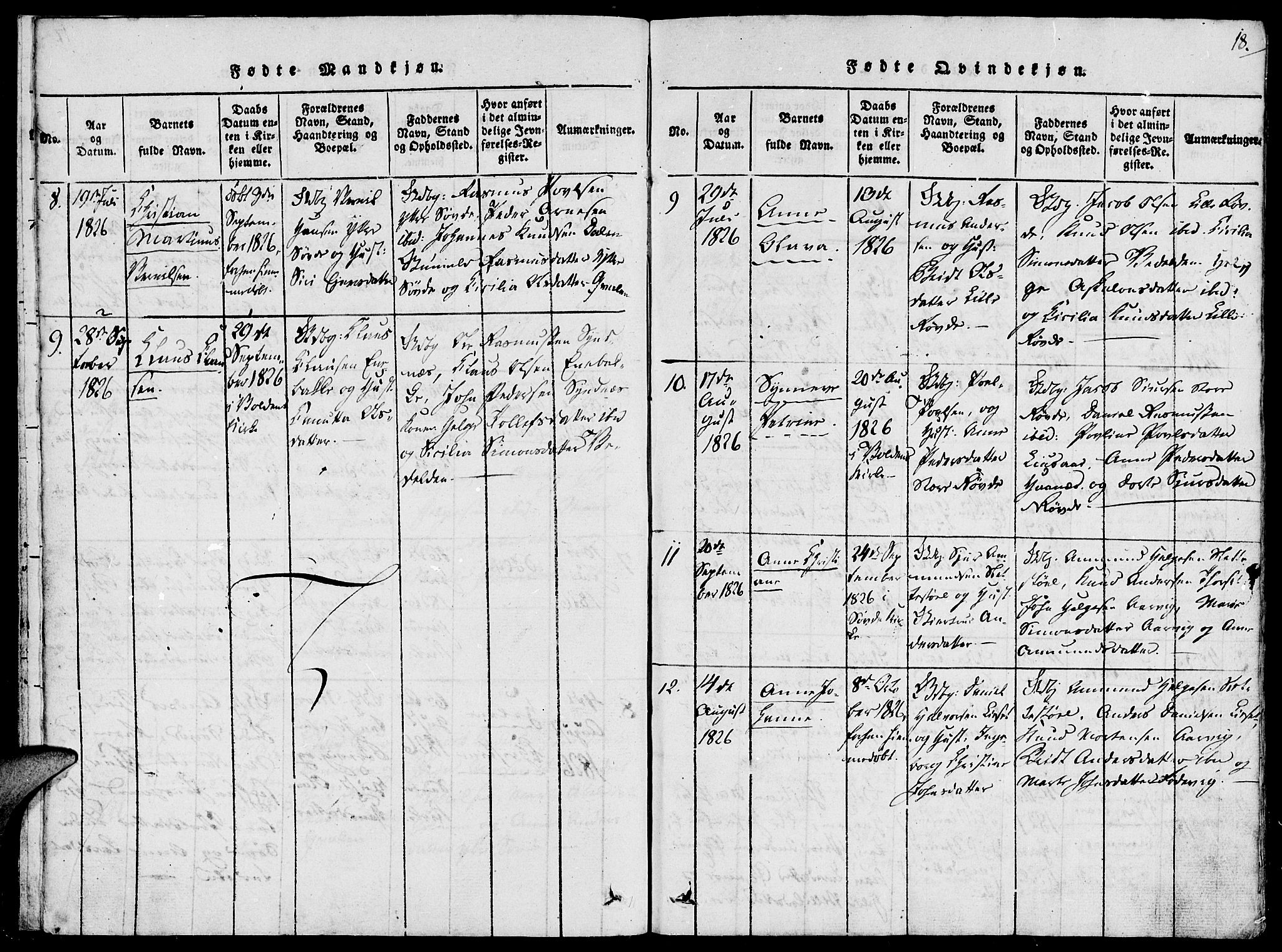 Ministerialprotokoller, klokkerbøker og fødselsregistre - Møre og Romsdal, SAT/A-1454/504/L0054: Ministerialbok nr. 504A01, 1816-1861, s. 18