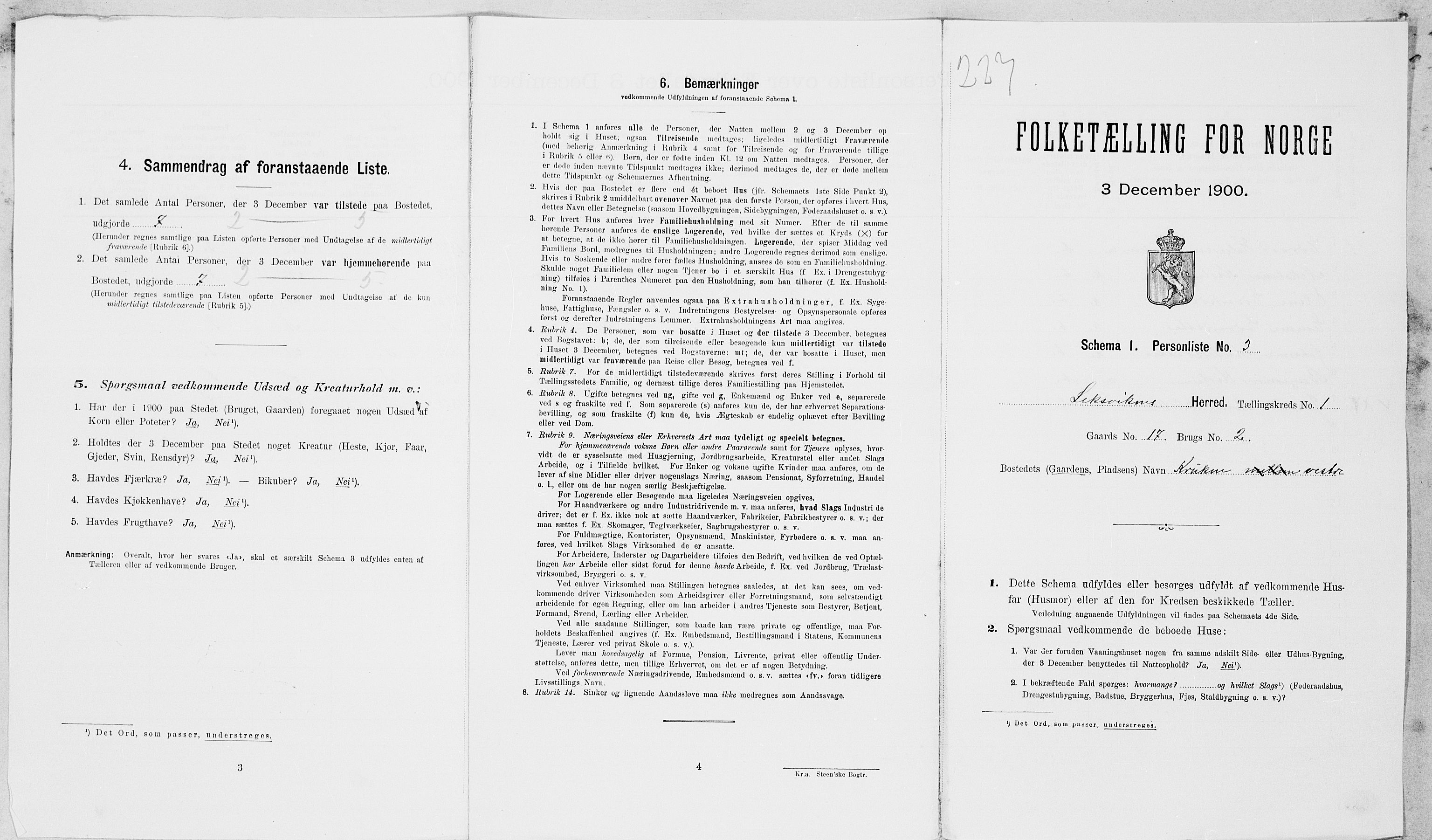 SAT, Folketelling 1900 for 1718 Leksvik herred, 1900, s. 76