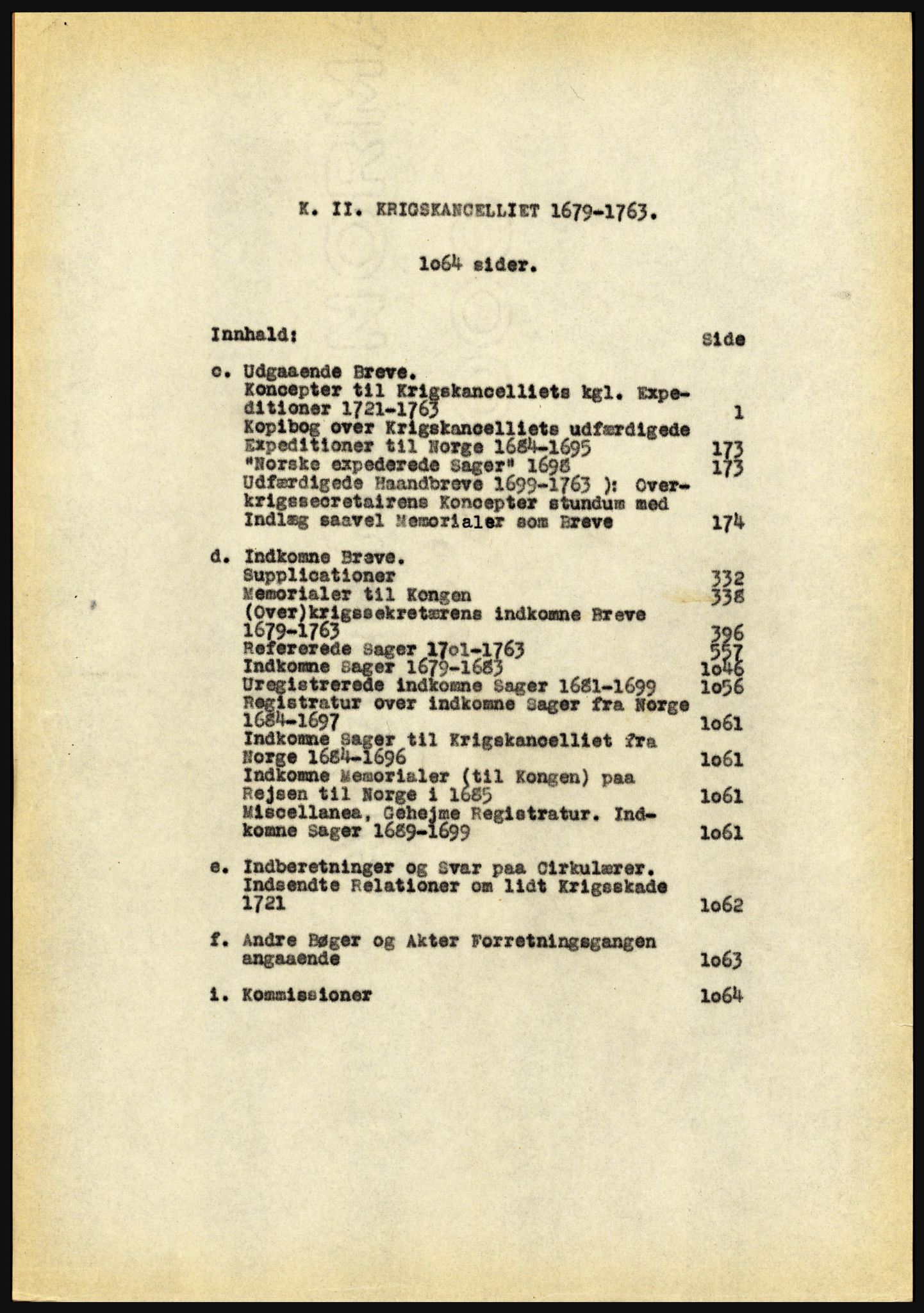 Riksarkivet, Seksjon for eldre arkiv og spesialsamlinger, AV/RA-EA-6797/H/Ha, 1953