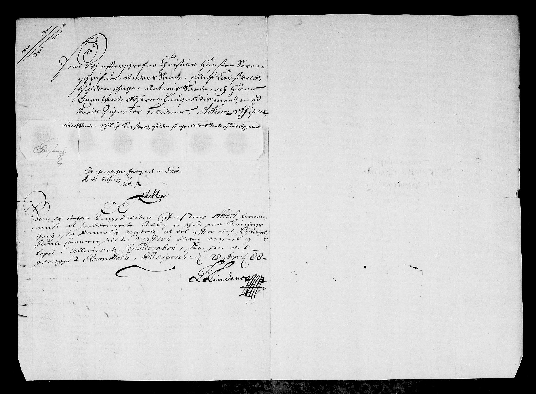 Rentekammeret inntil 1814, Reviderte regnskaper, Stiftamtstueregnskaper, Bergen stiftamt, AV/RA-EA-6043/R/Rc/L0084: Bergen stiftamt, 1687