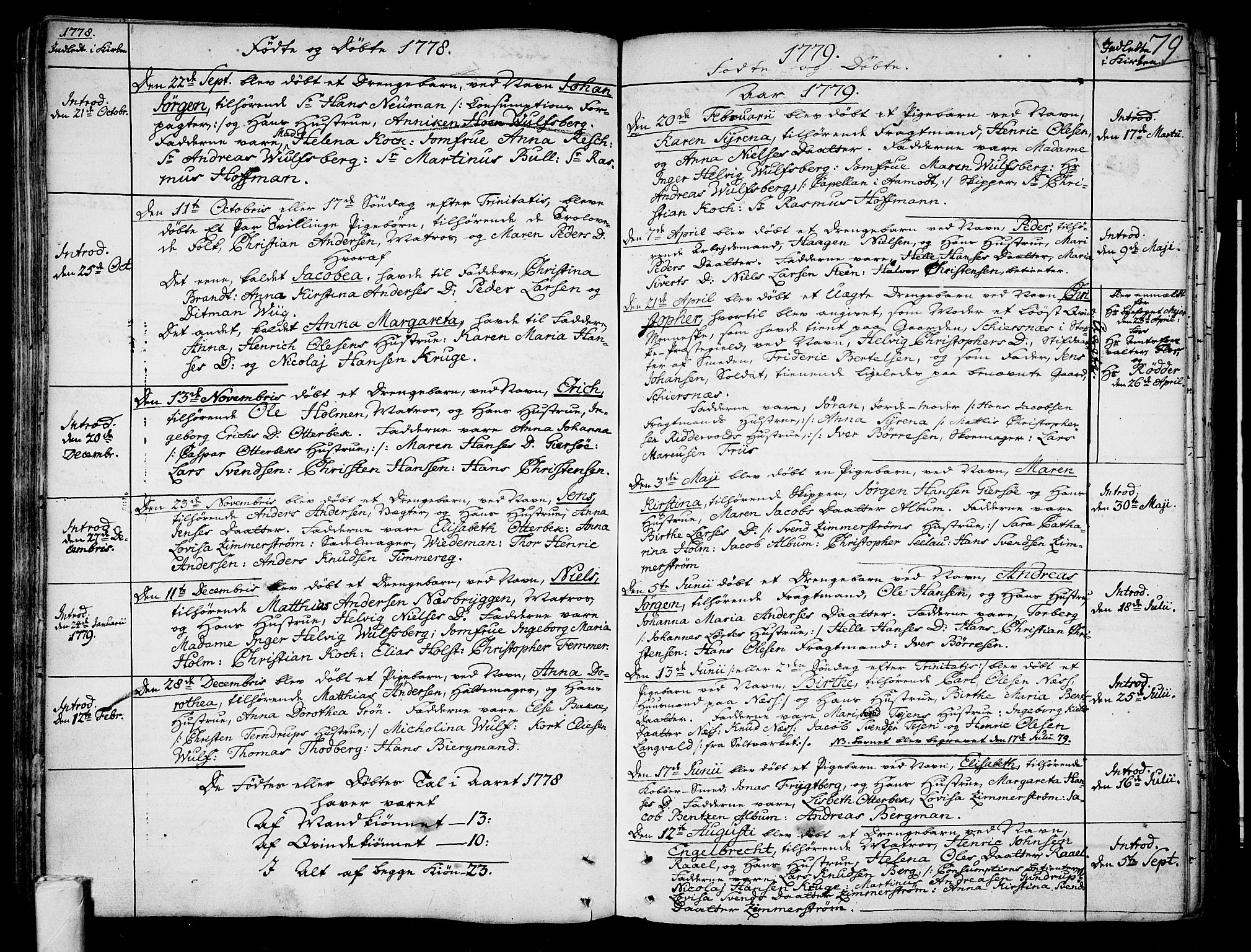 Tønsberg kirkebøker, AV/SAKO-A-330/F/Fa/L0002: Ministerialbok nr. I 2, 1760-1796, s. 79