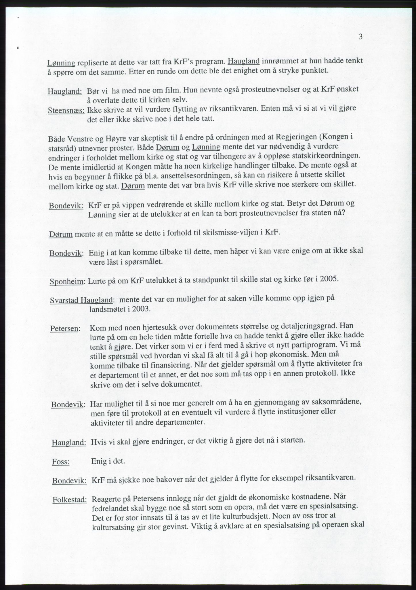 Forhandlingsmøtene 2001 mellom Høyre, Kristelig Folkeparti og Venstre om dannelse av regjering, AV/RA-PA-1395/A/L0001: Forhandlingsprotokoll med vedlegg, 2001, s. 20