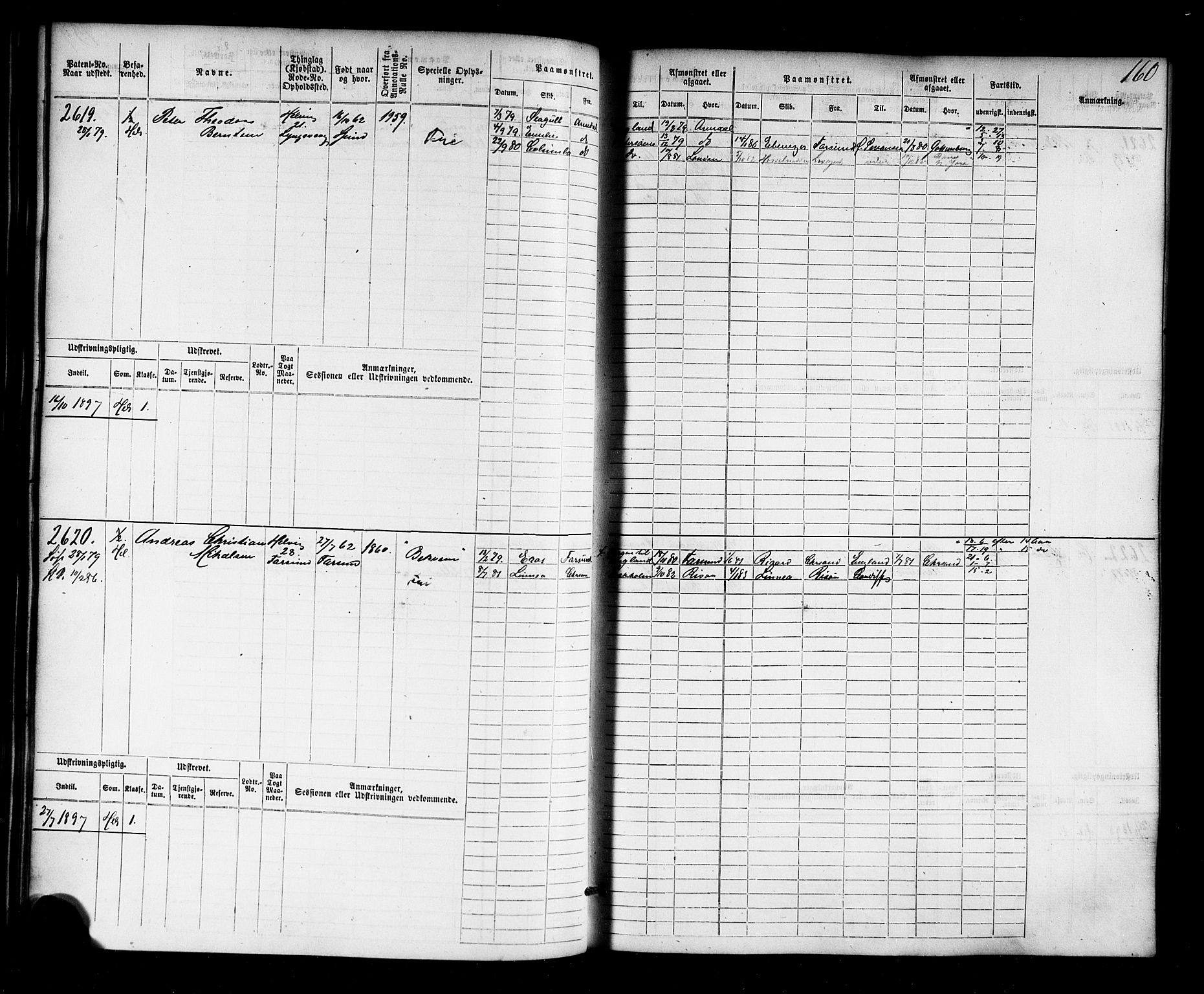 Farsund mønstringskrets, AV/SAK-2031-0017/F/Fb/L0018: Hovedrulle nr 2301-3066, Z-10, 1875-1914, s. 162