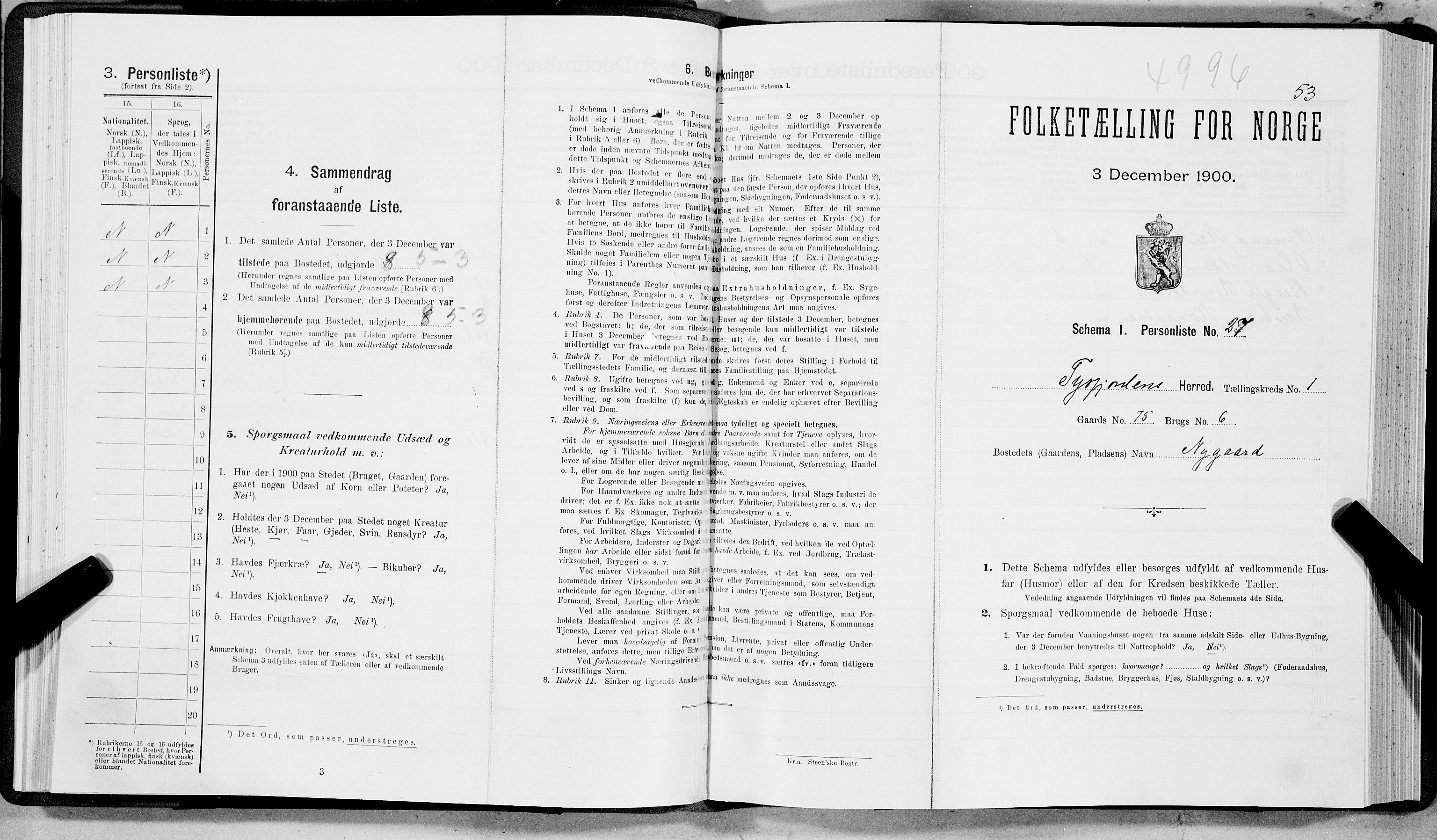SAT, Folketelling 1900 for 1850 Tysfjord herred, 1900, s. 66