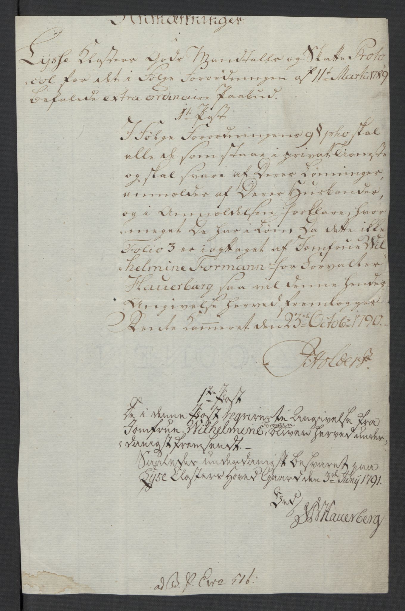 Rentekammeret inntil 1814, Reviderte regnskaper, Mindre regnskaper, RA/EA-4068/Rf/Rfe/L0022: Lista fogderi, Lyse kloster, 1789, s. 81