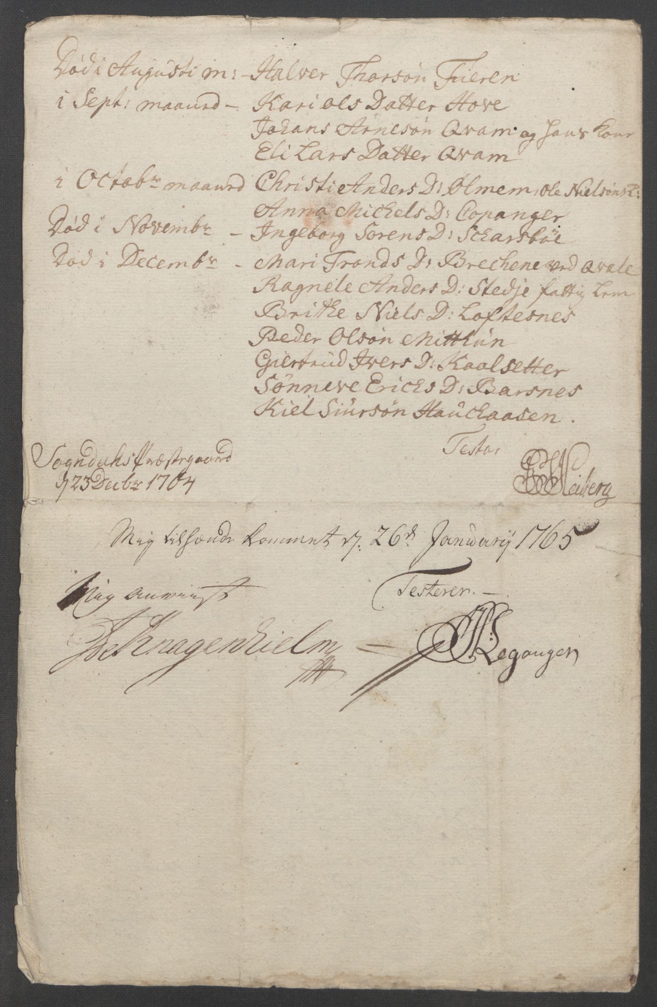 Rentekammeret inntil 1814, Reviderte regnskaper, Fogderegnskap, AV/RA-EA-4092/R52/L3418: Ekstraskatten Sogn, 1762-1769, s. 73