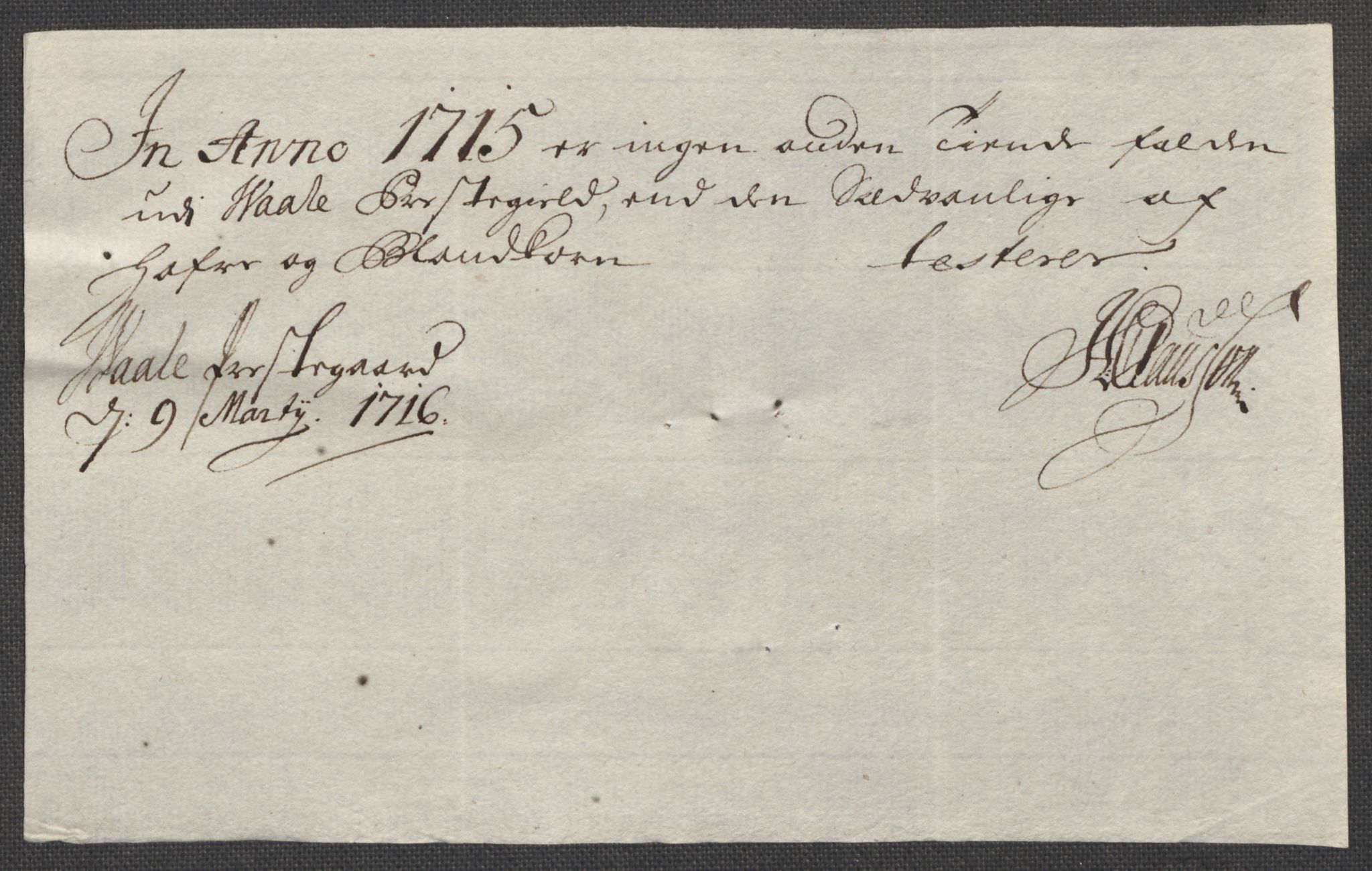 Rentekammeret inntil 1814, Reviderte regnskaper, Fogderegnskap, AV/RA-EA-4092/R32/L1879: Fogderegnskap Jarlsberg grevskap, 1714-1715, s. 358