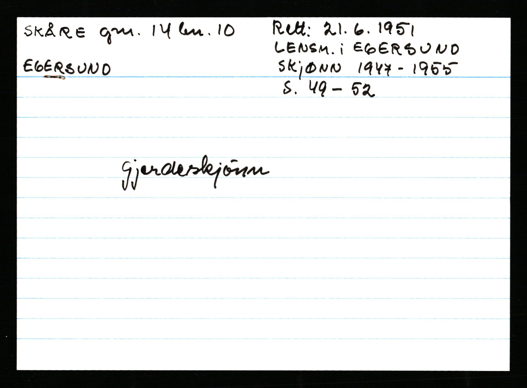 Statsarkivet i Stavanger, AV/SAST-A-101971/03/Y/Ym/L0053: Åstedskort sortert etter gårdsnavn: Skudeneshavn - Solbjør, 1600-1950, s. 247