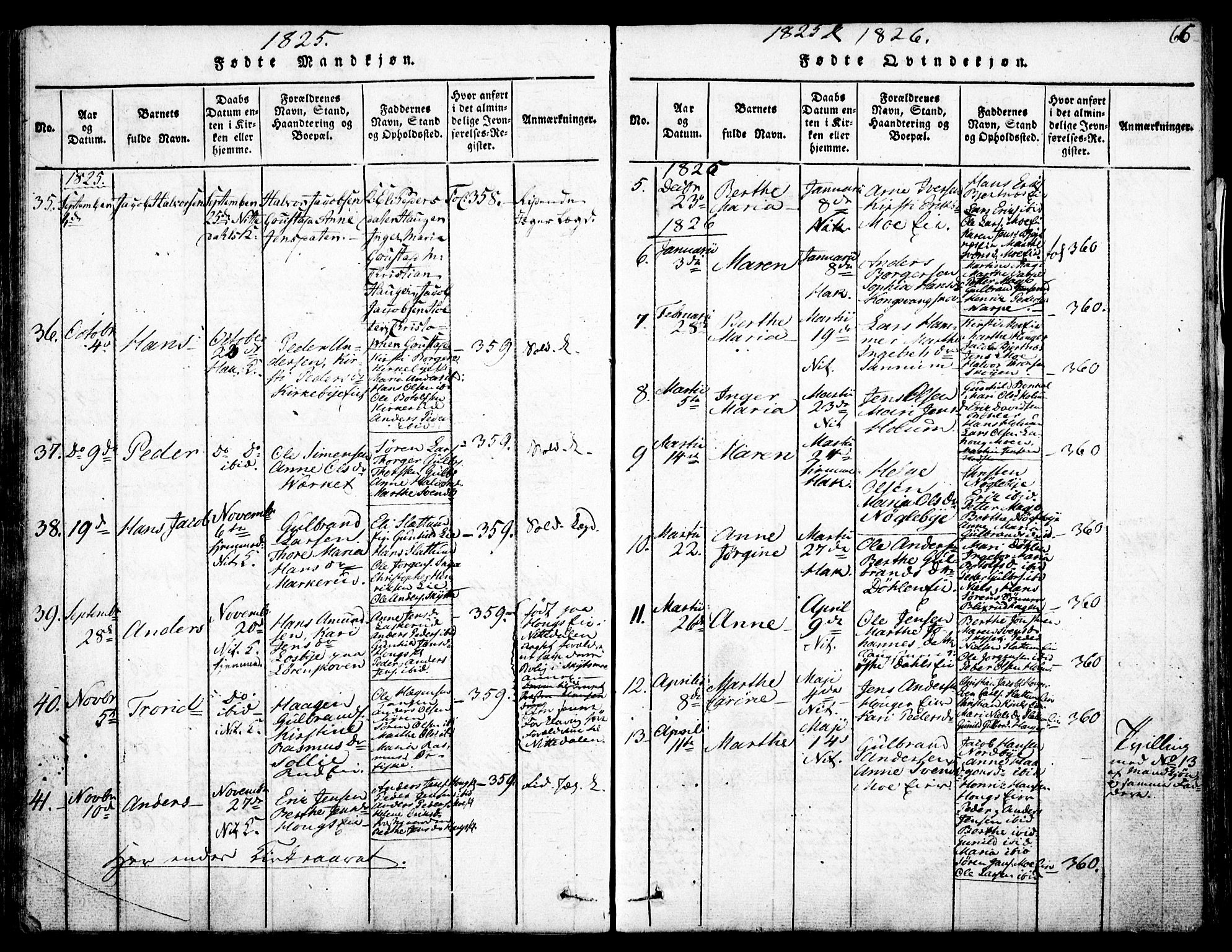 Nittedal prestekontor Kirkebøker, SAO/A-10365a/F/Fa/L0003: Ministerialbok nr. I 3, 1814-1836, s. 66