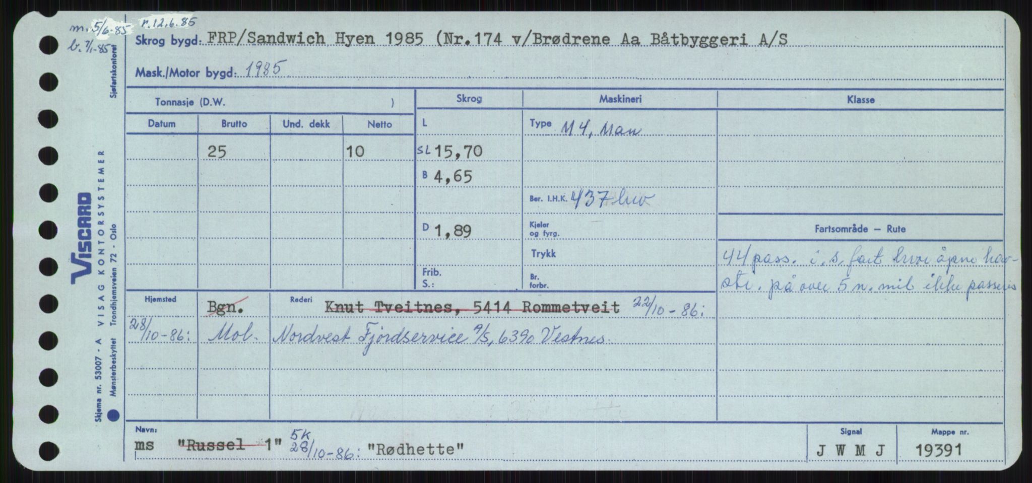 Sjøfartsdirektoratet med forløpere, Skipsmålingen, AV/RA-S-1627/H/Ha/L0004/0002: Fartøy, Mas-R / Fartøy, Odin-R, s. 959