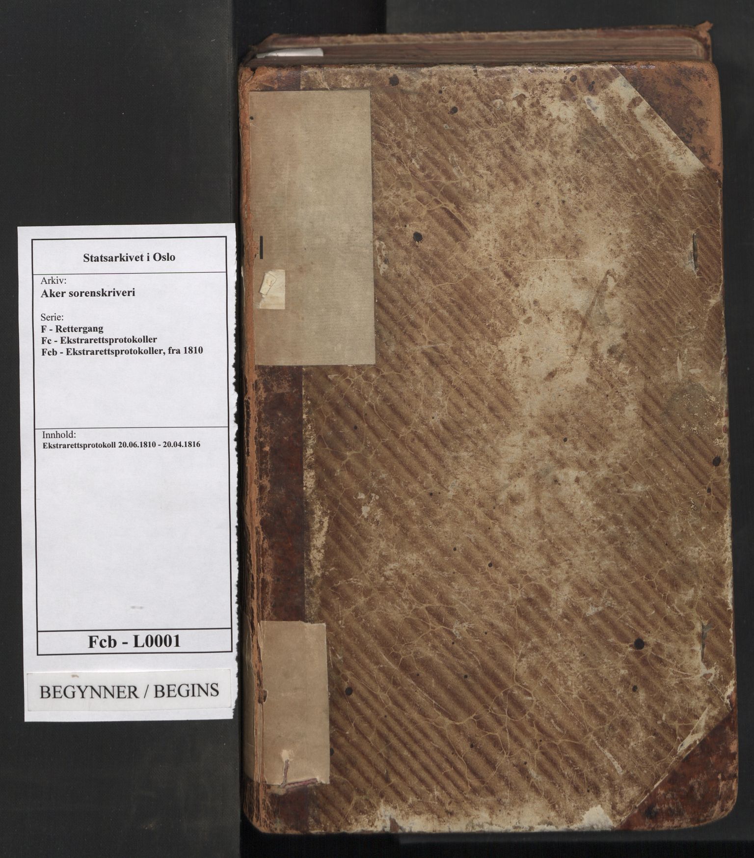 Aker sorenskriveri, SAO/A-10895/F/Fc/Fcb/L0001: Ekstrarettsprotokoll, 1810-1816