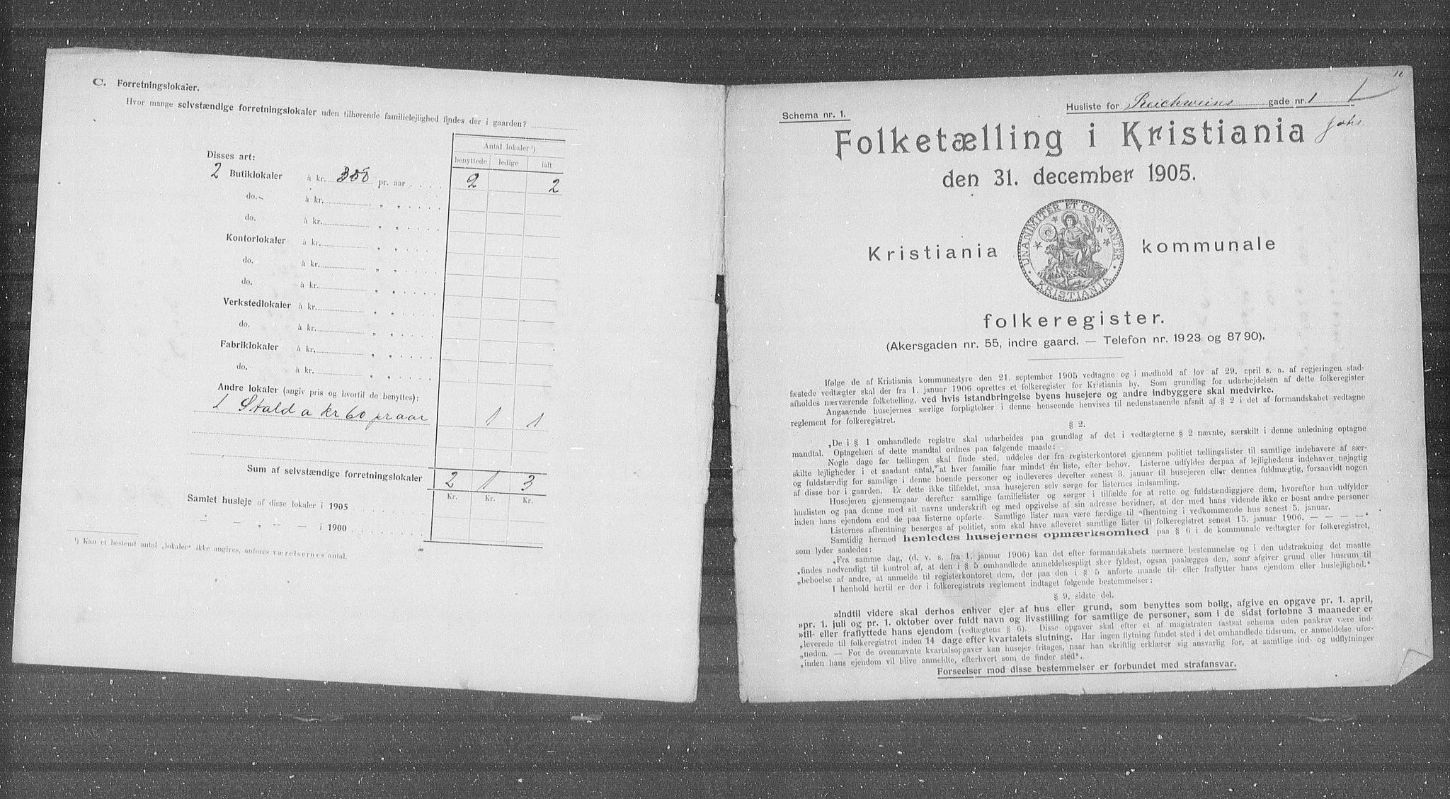 OBA, Kommunal folketelling 31.12.1905 for Kristiania kjøpstad, 1905, s. 43346
