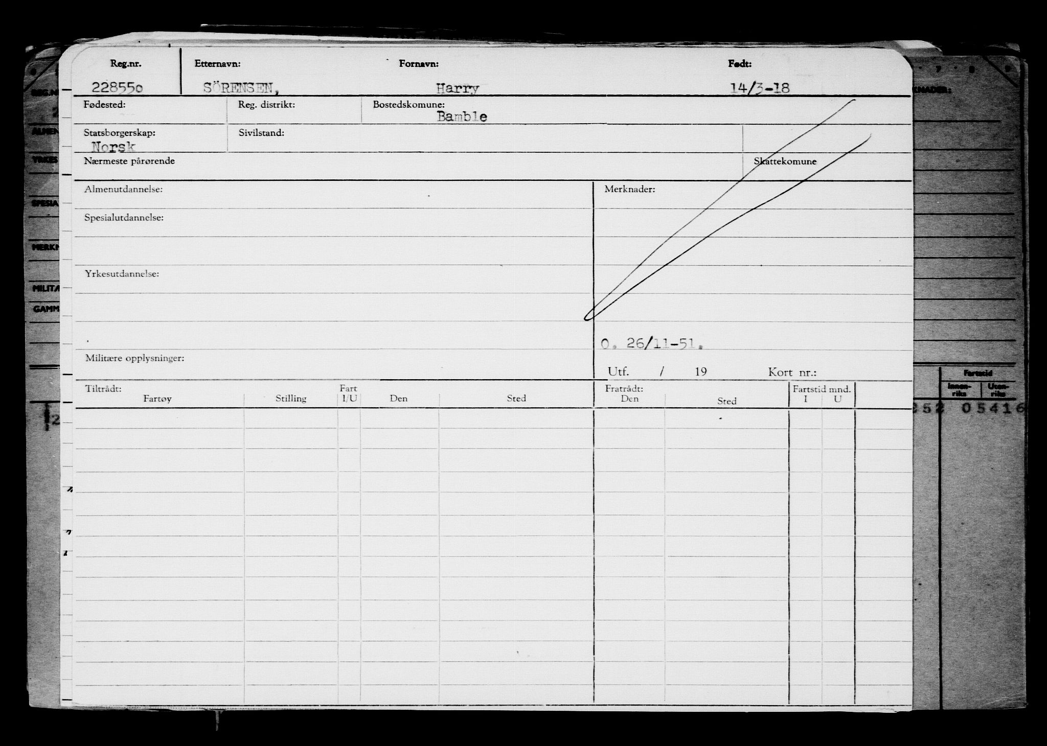 Direktoratet for sjømenn, AV/RA-S-3545/G/Gb/L0156: Hovedkort, 1918, s. 311