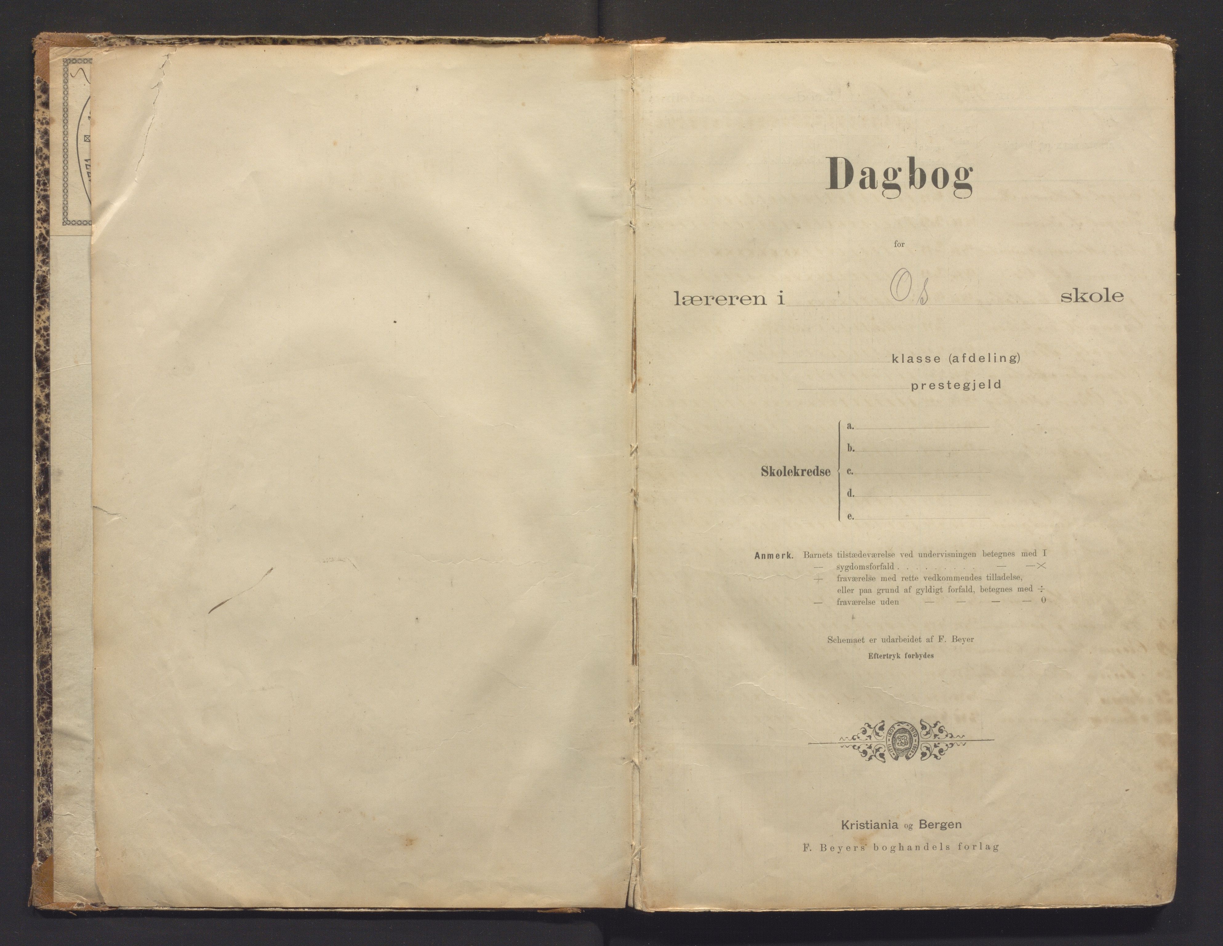 Os kommune. Barneskulane, IKAH/1243-231/G/Gd/L0003: Dagbok for Os skule, 1894-1916