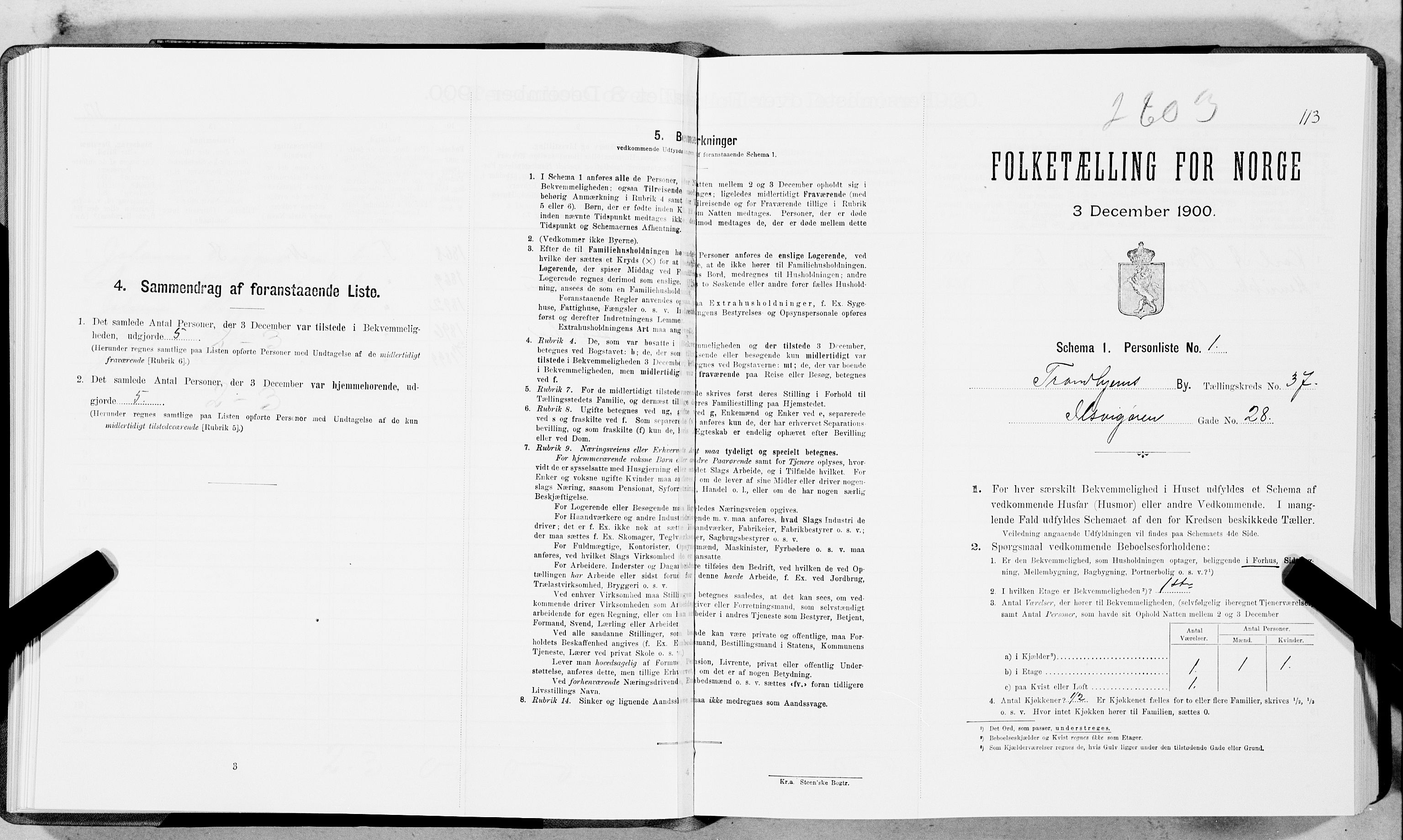 SAT, Folketelling 1900 for 1601 Trondheim kjøpstad, 1900, s. 6399
