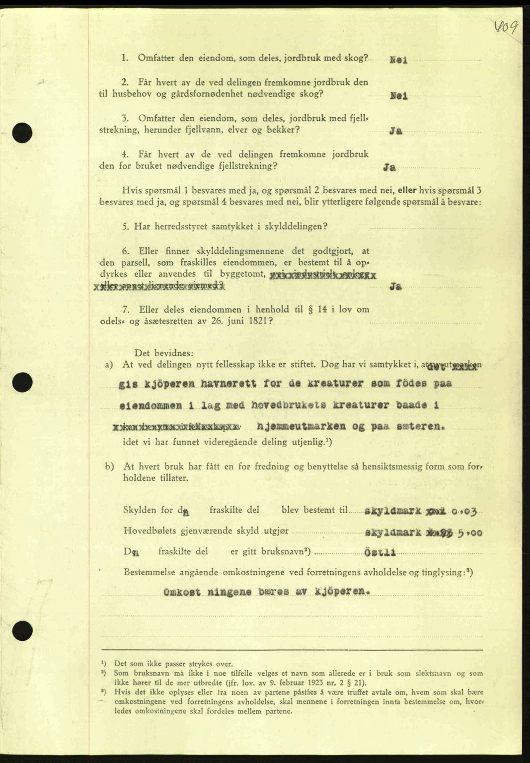 Nordmøre sorenskriveri, SAT/A-4132/1/2/2Ca: Pantebok nr. A96, 1943-1944, Dagboknr: 2381/1943